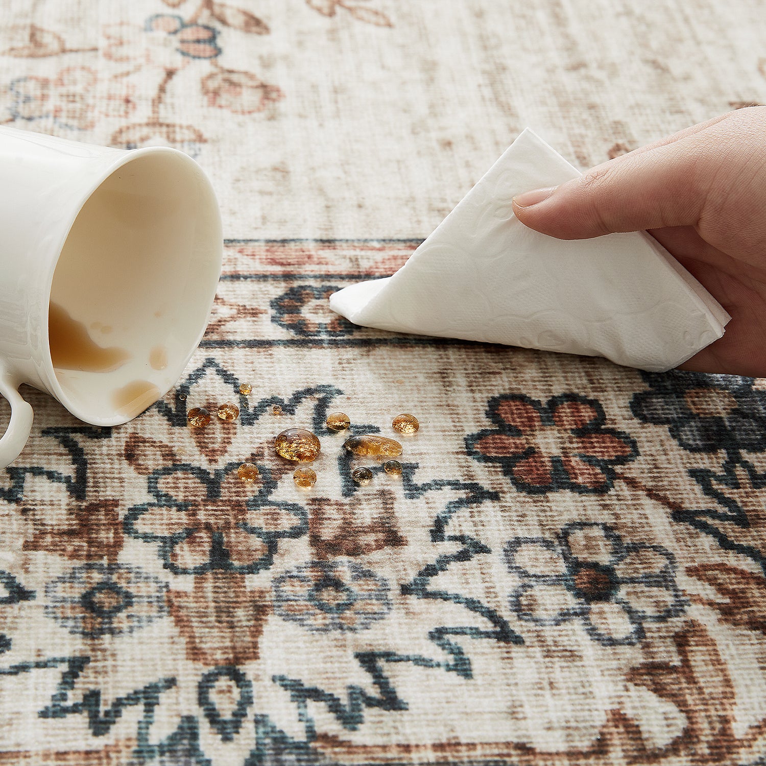 Machine Washable Vintage Rug