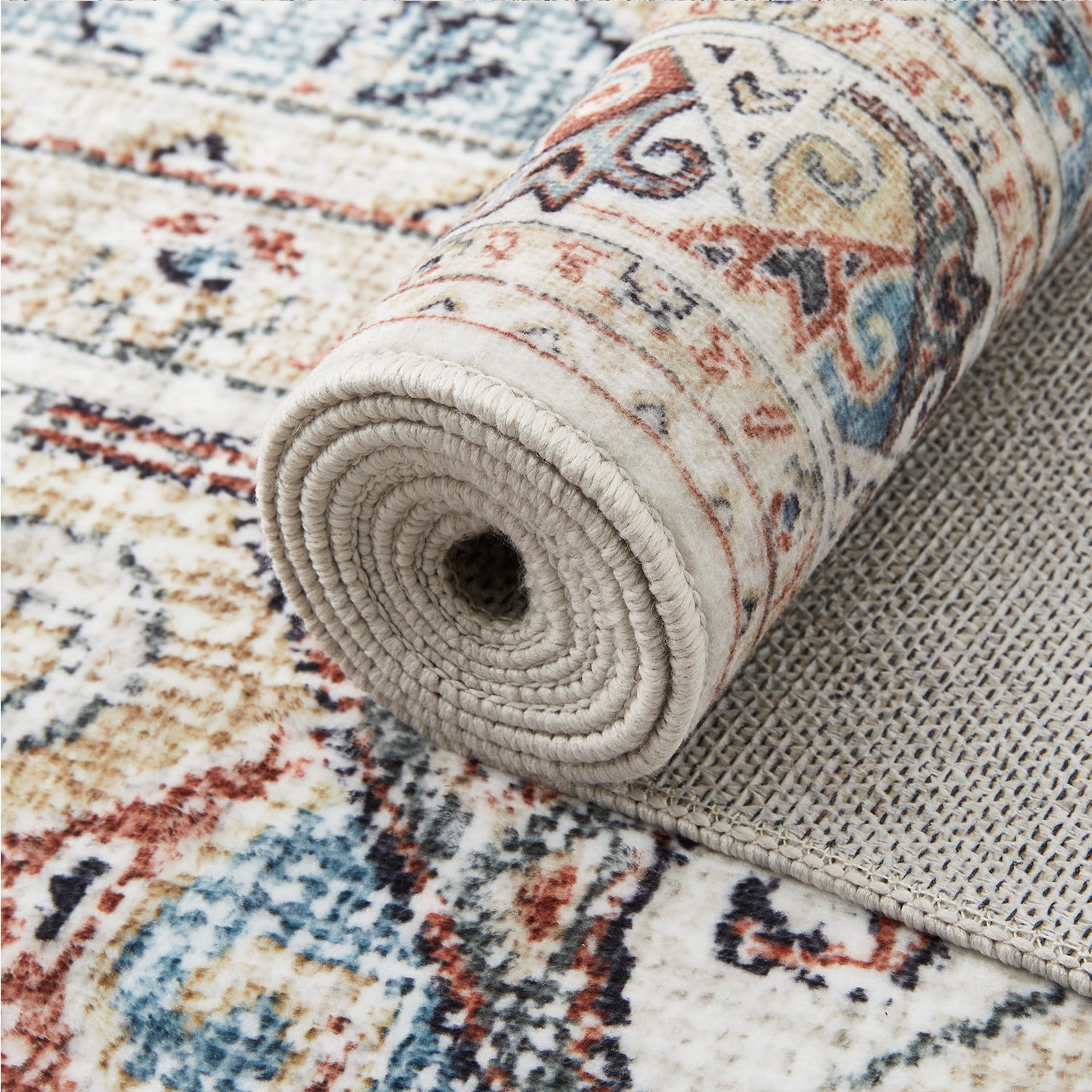Vintage Coastal Rug Oriental Style For Modern Living Room