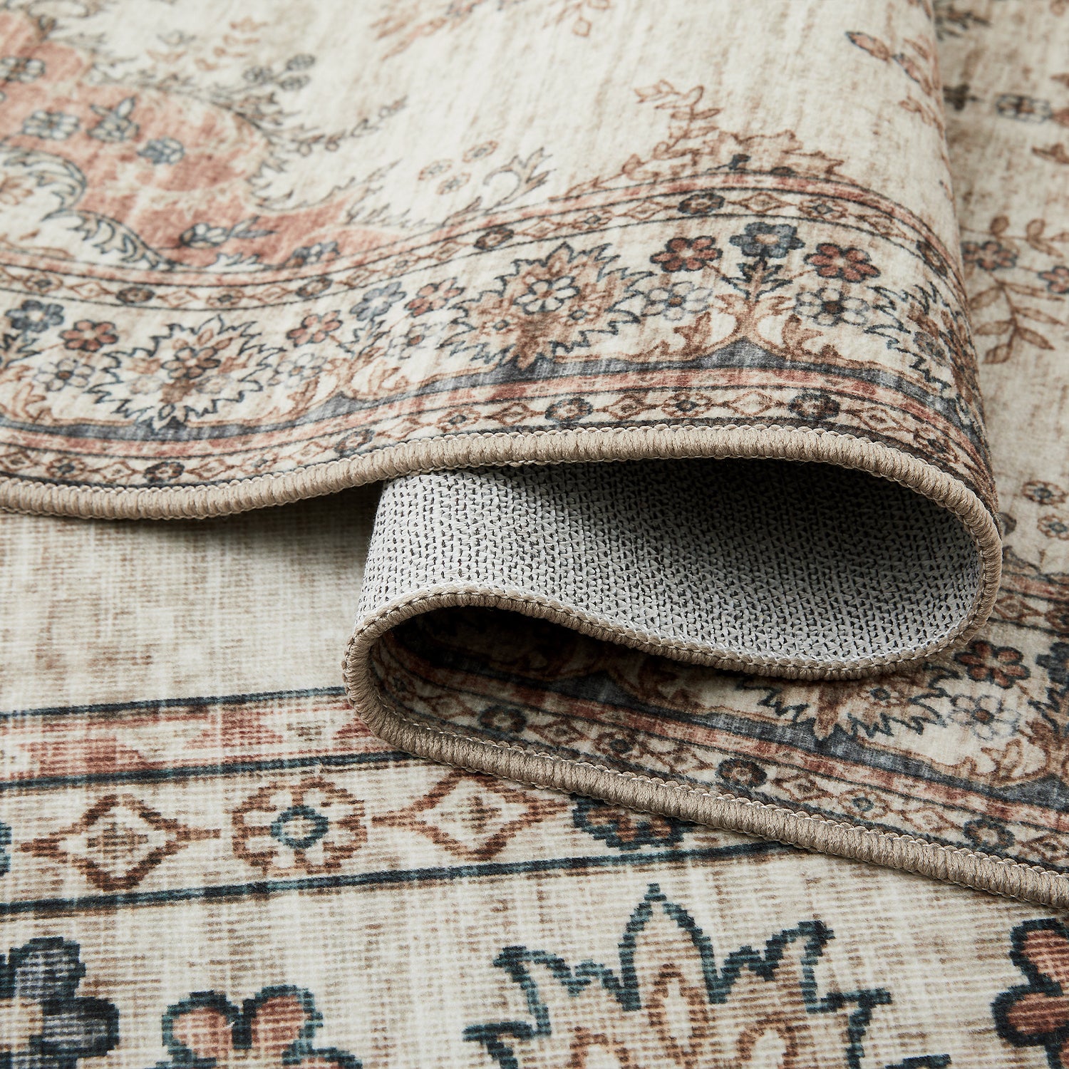 Machine Washable Vintage Rug