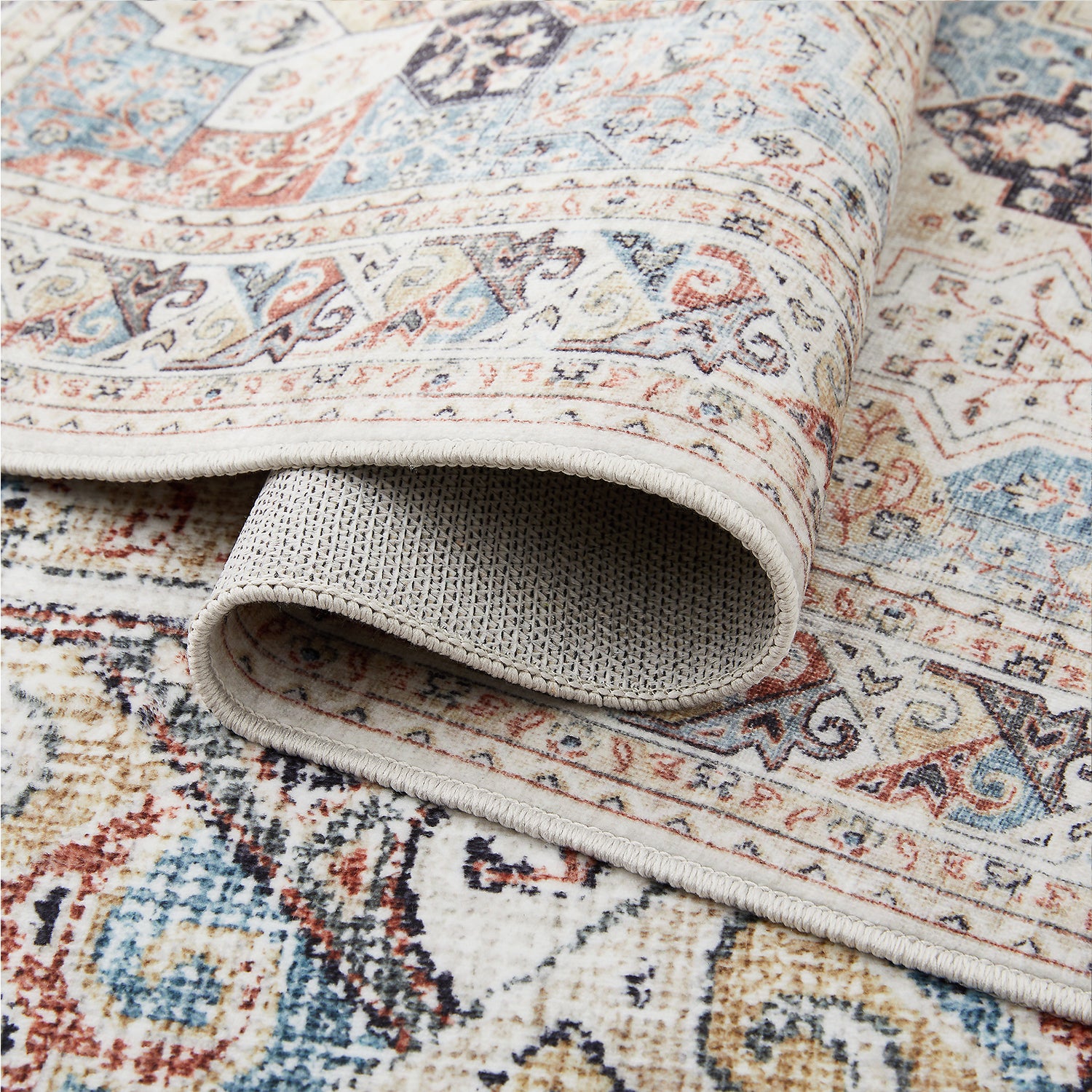 Vintage Coastal Rug Oriental Style For Modern Living Room
