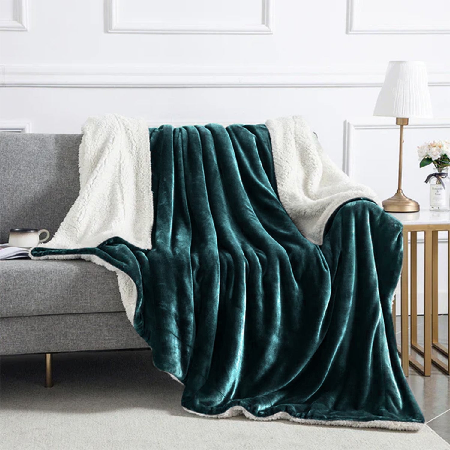 Sherpa Blanket Fluffy Throw Single, Double & King Size