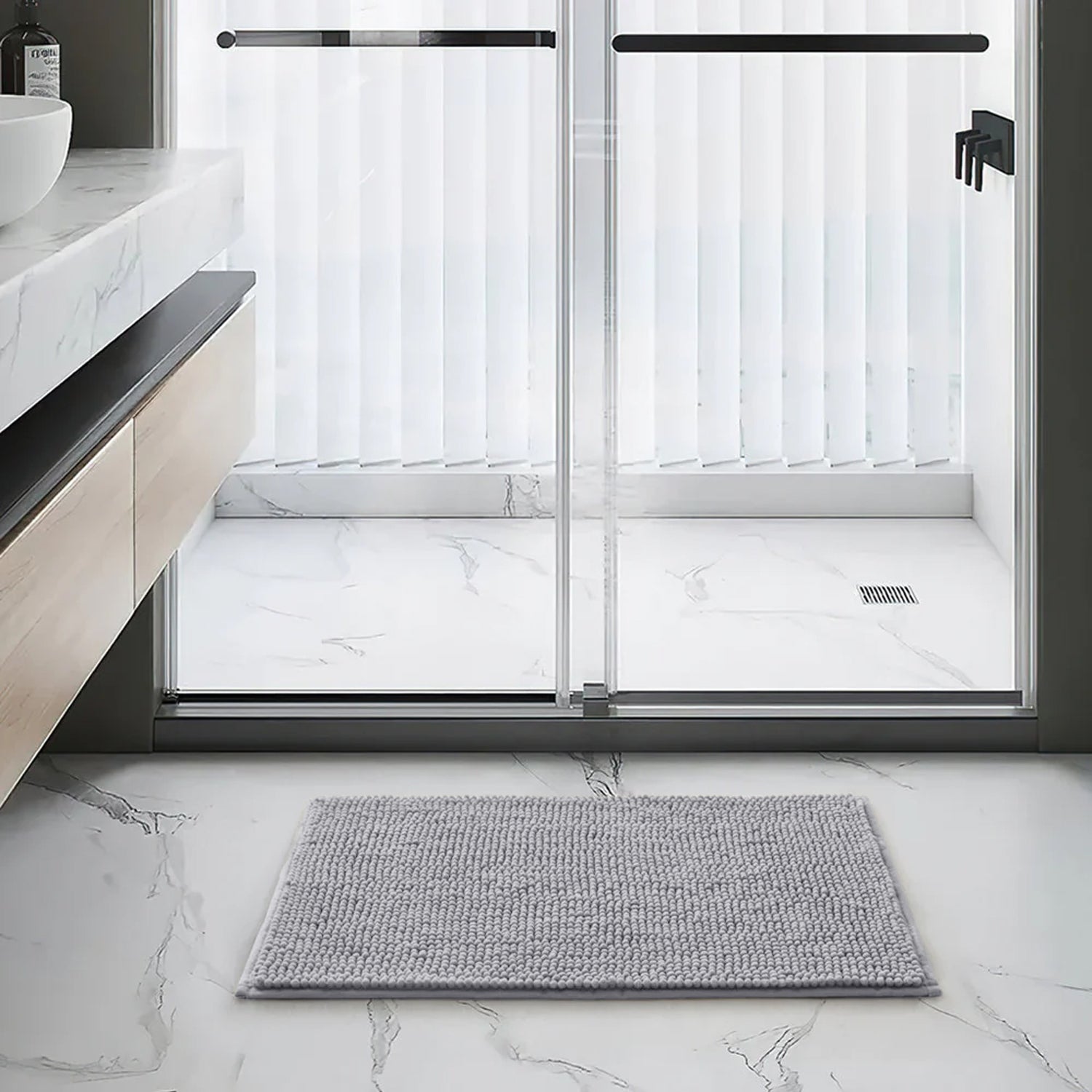Premium Textured Bath Mat Soft Absorbent & Non-Slip