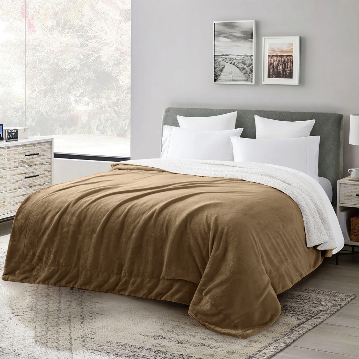 Camel Sherpa Blanket