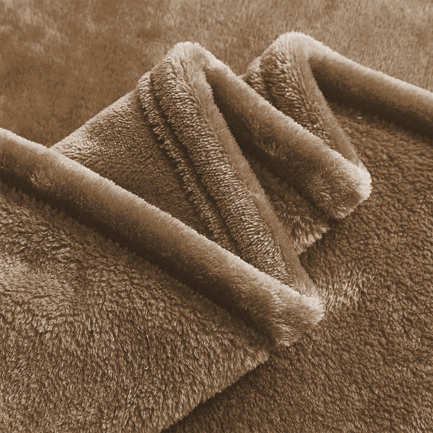 Camel Fleece Blanket Throw