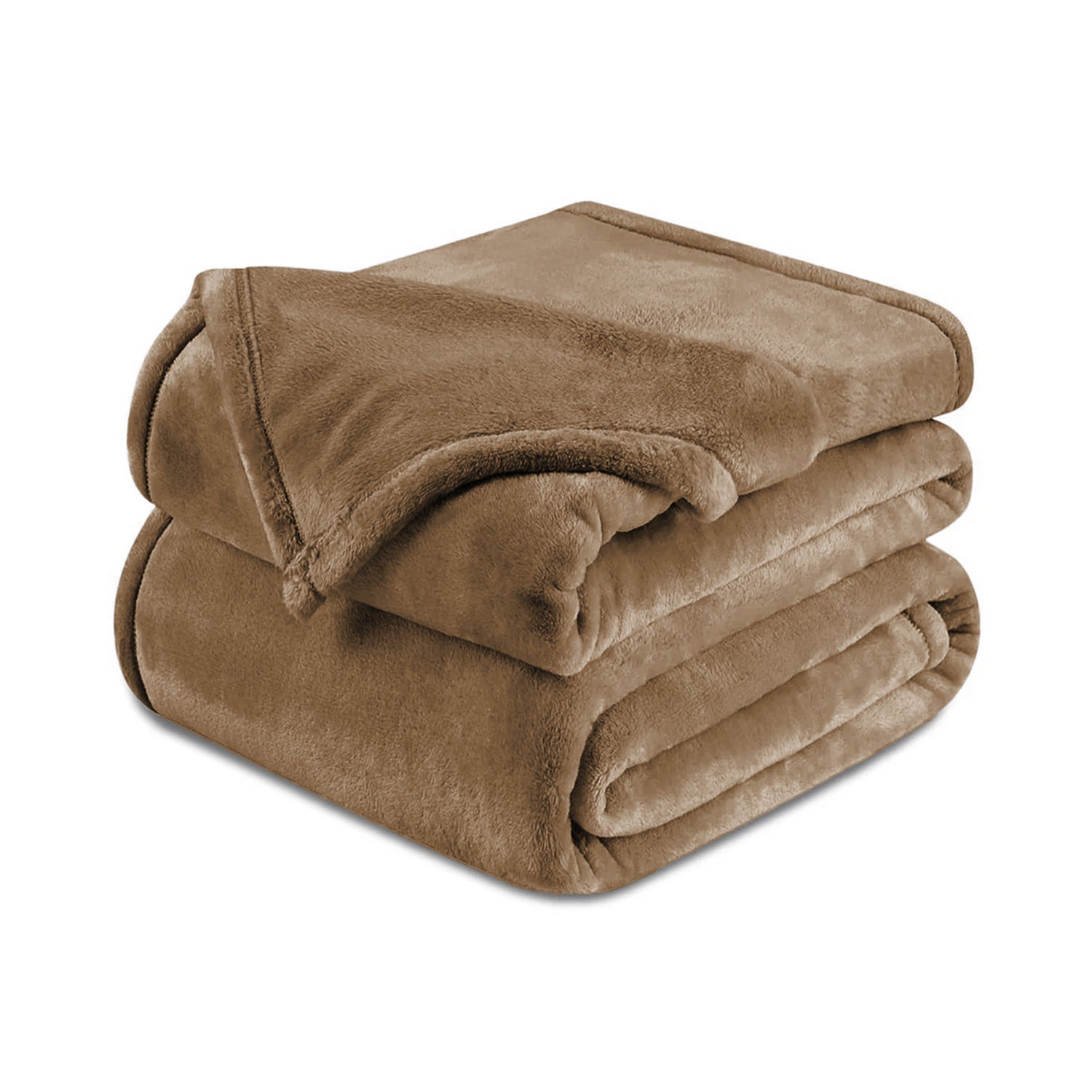 Camel Fleece Blanket Throw