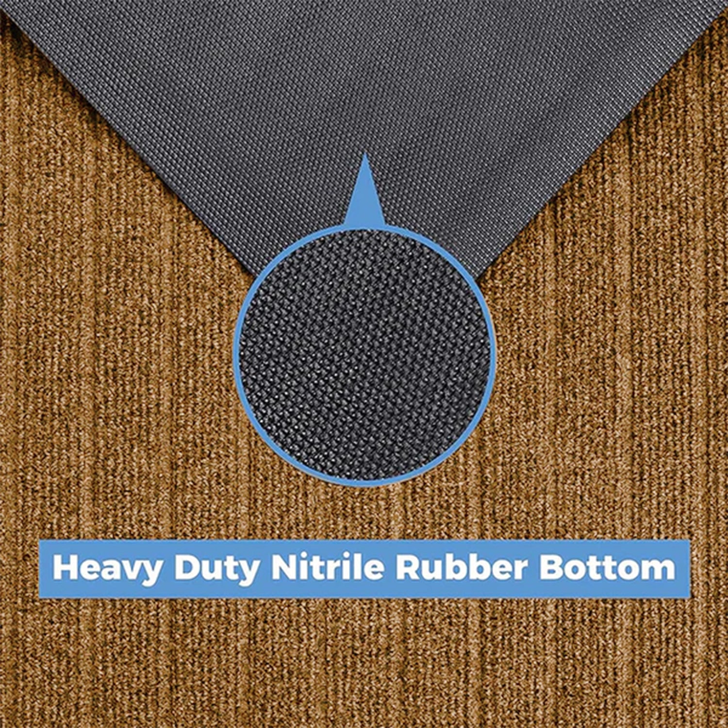 Brown Heavy Duty Door Mats Outside Non Slip Rubber PVC Dirt Trapper