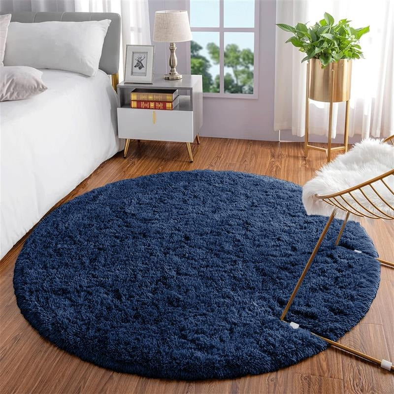 Round Rugs Deep Pile Fluffy Circle Shaggy Rug