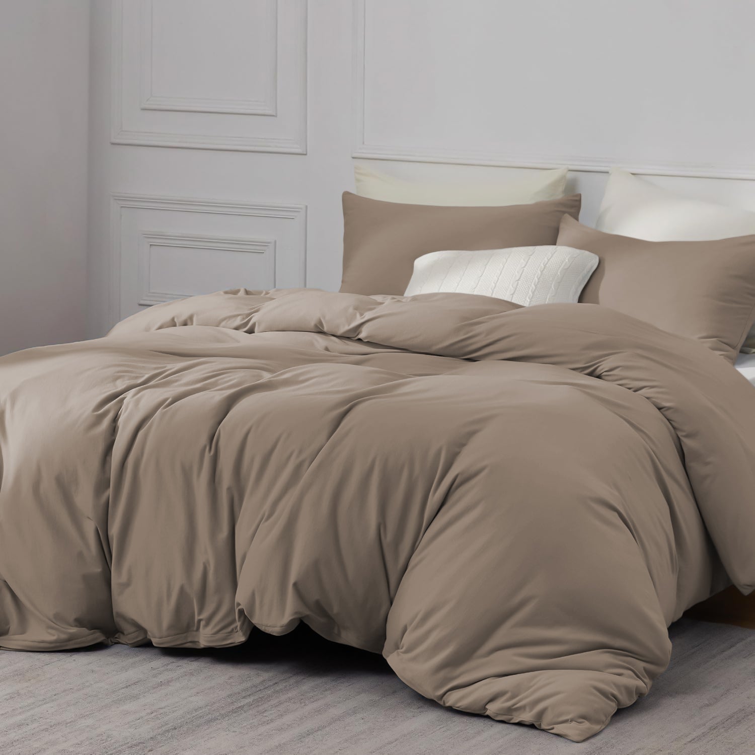 Beige Duvet Cover With Matching Pillowcases