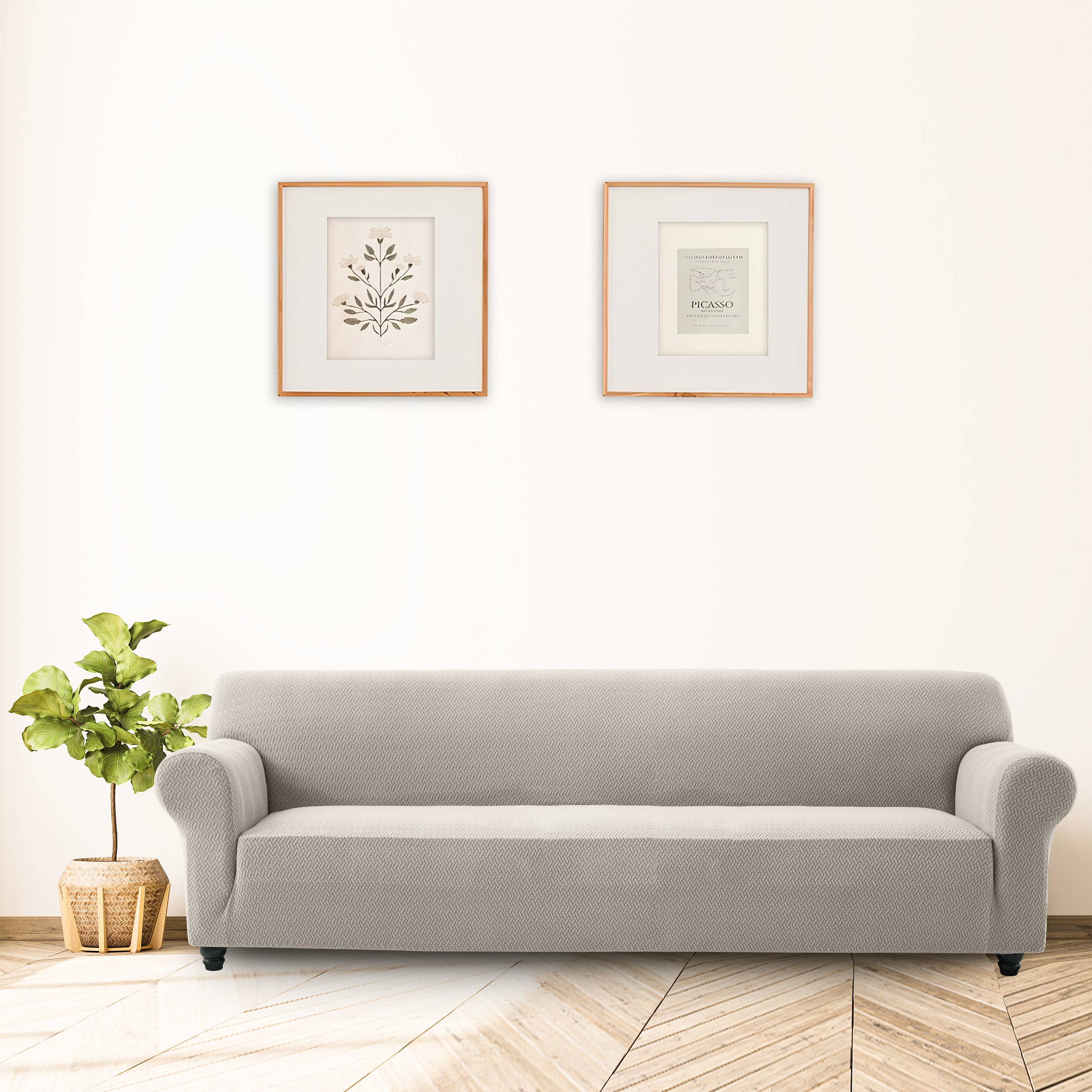 Stretch Slip Covers 4 seater Light Beige