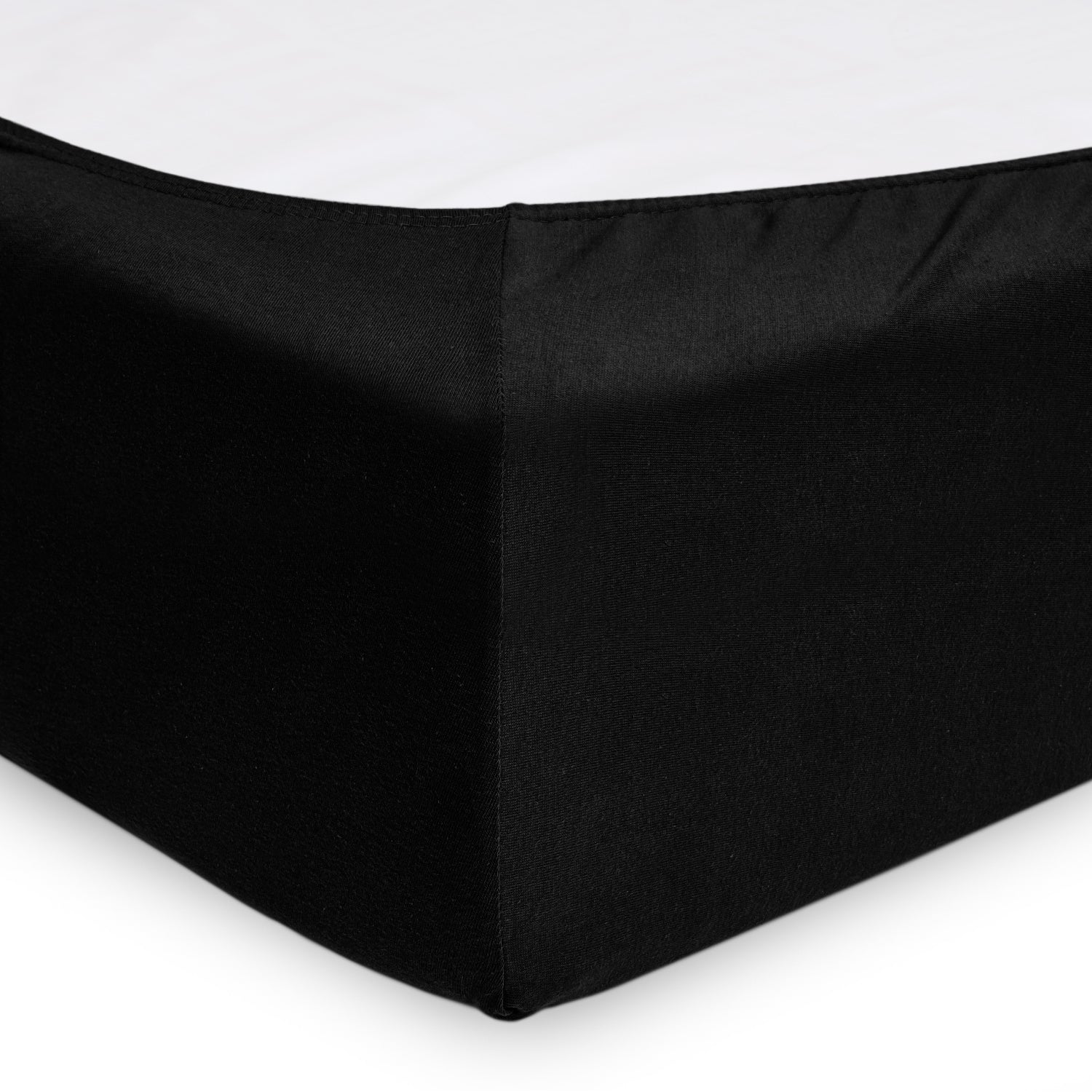black Jersey cotton Fitted Sheet