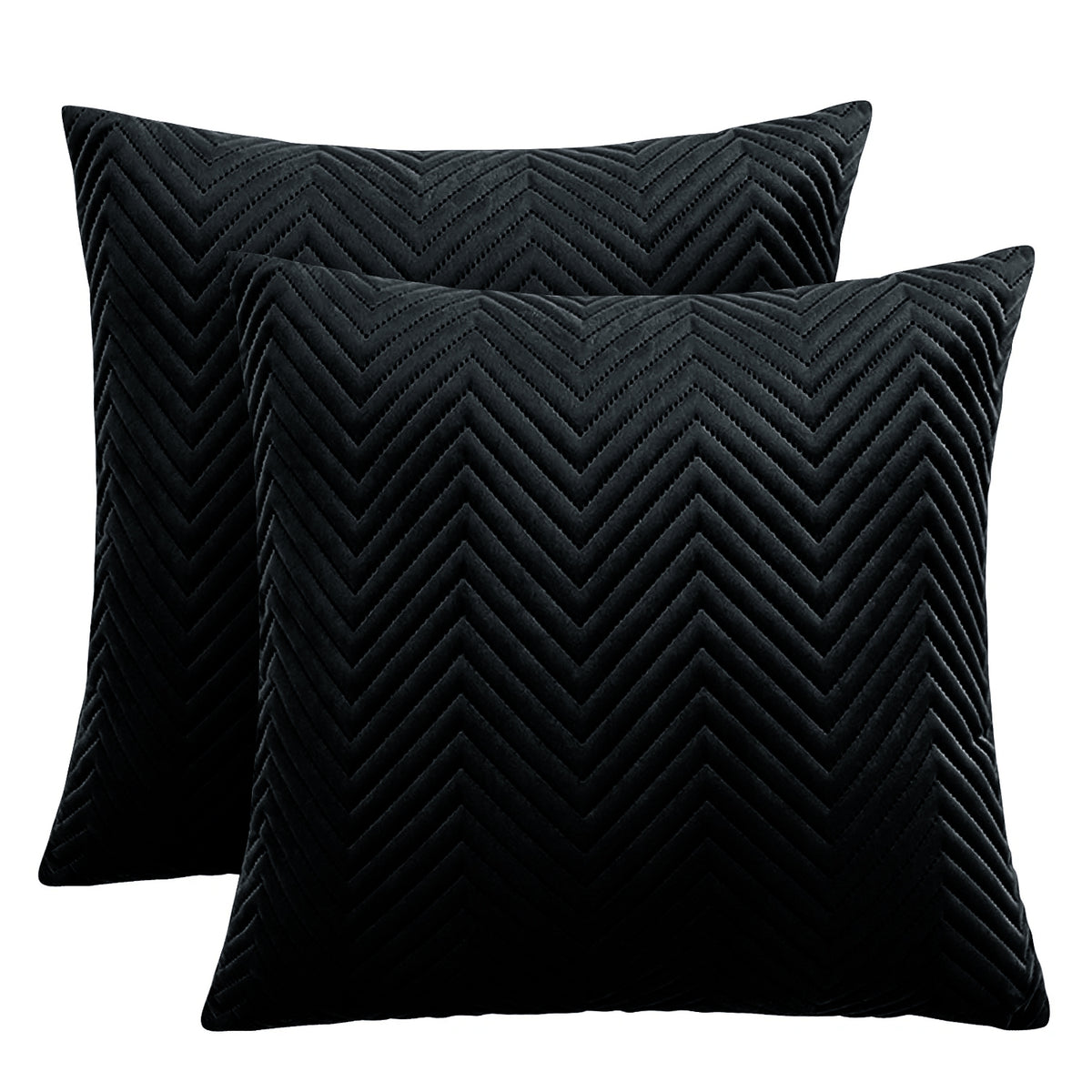 Embossed Velvet Sofa Pillows Cover Pack Of 2 Covers & Filled Cushion
