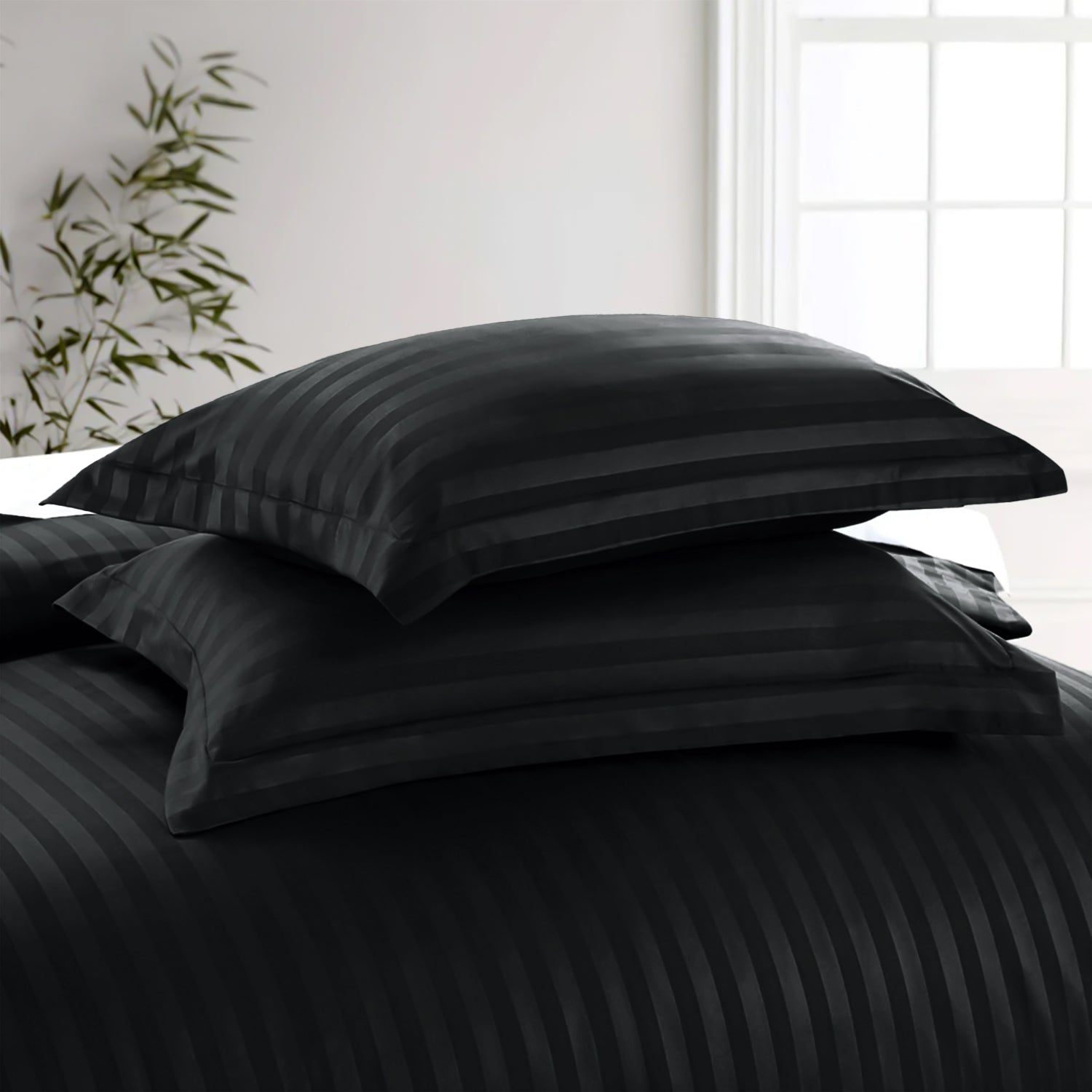 Black Stripe Duvet Cover Set