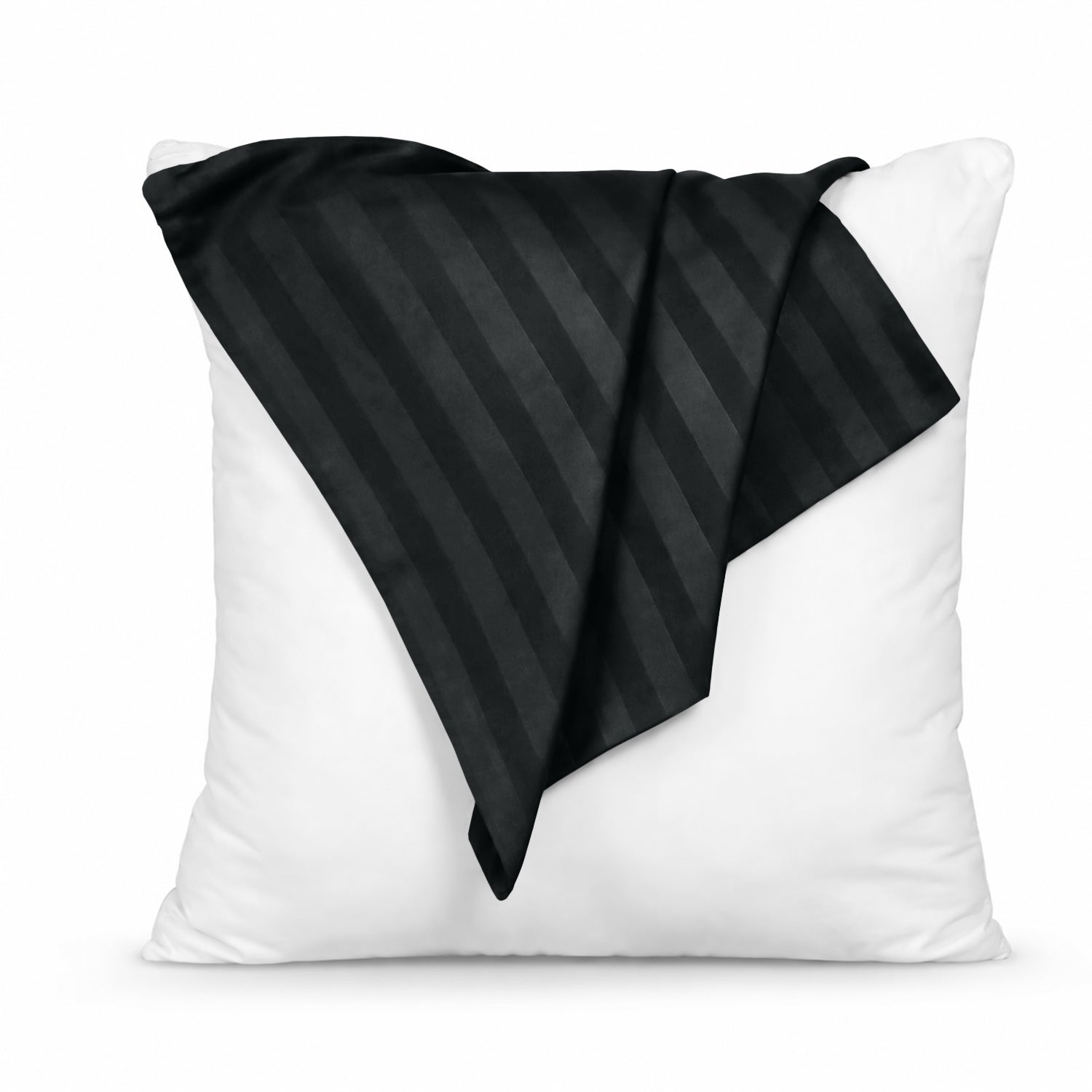 Pair of Soft Microfibre Stripe Cushion Covers for Bed & Living Room Decor