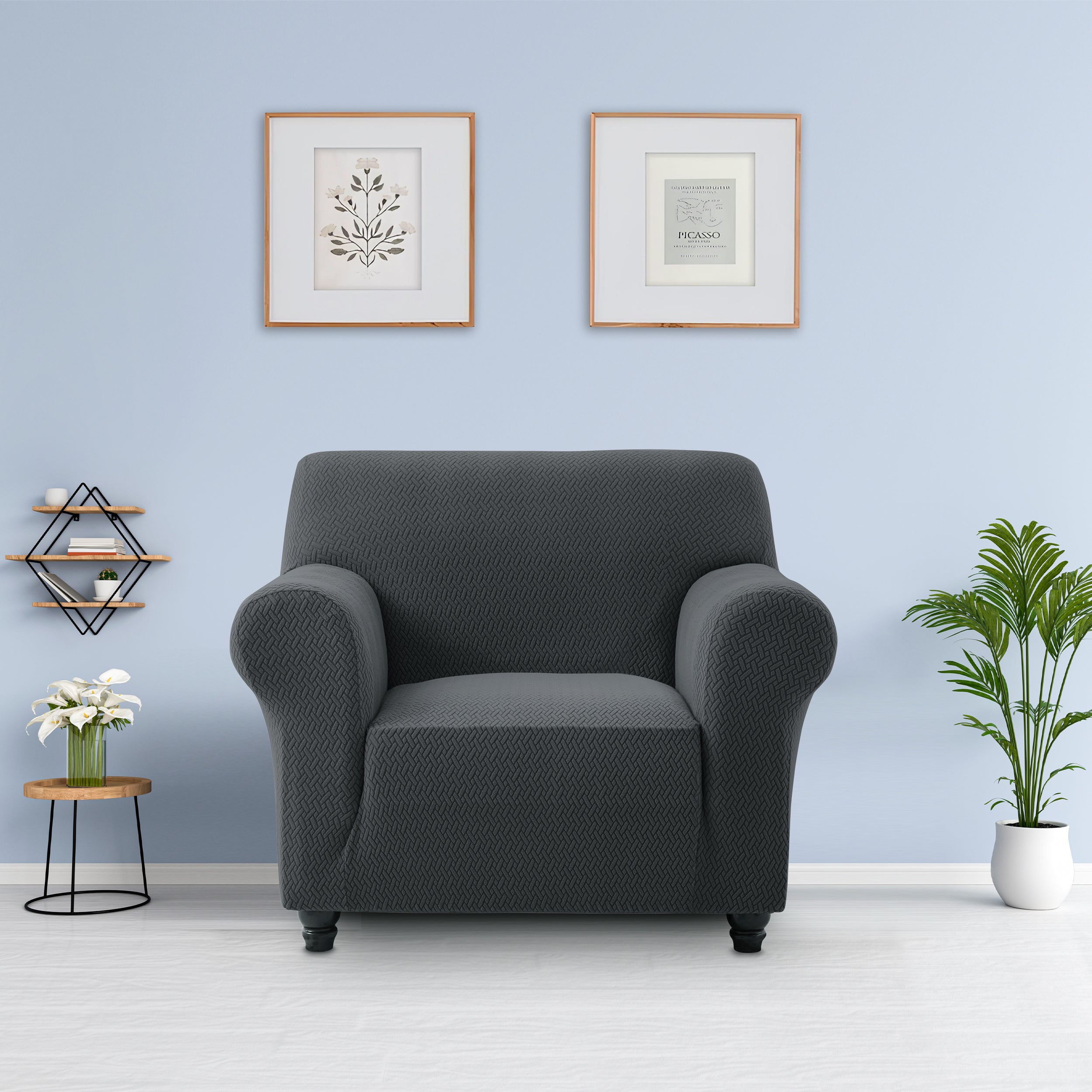 Stretch Slip Covers 1 seater black