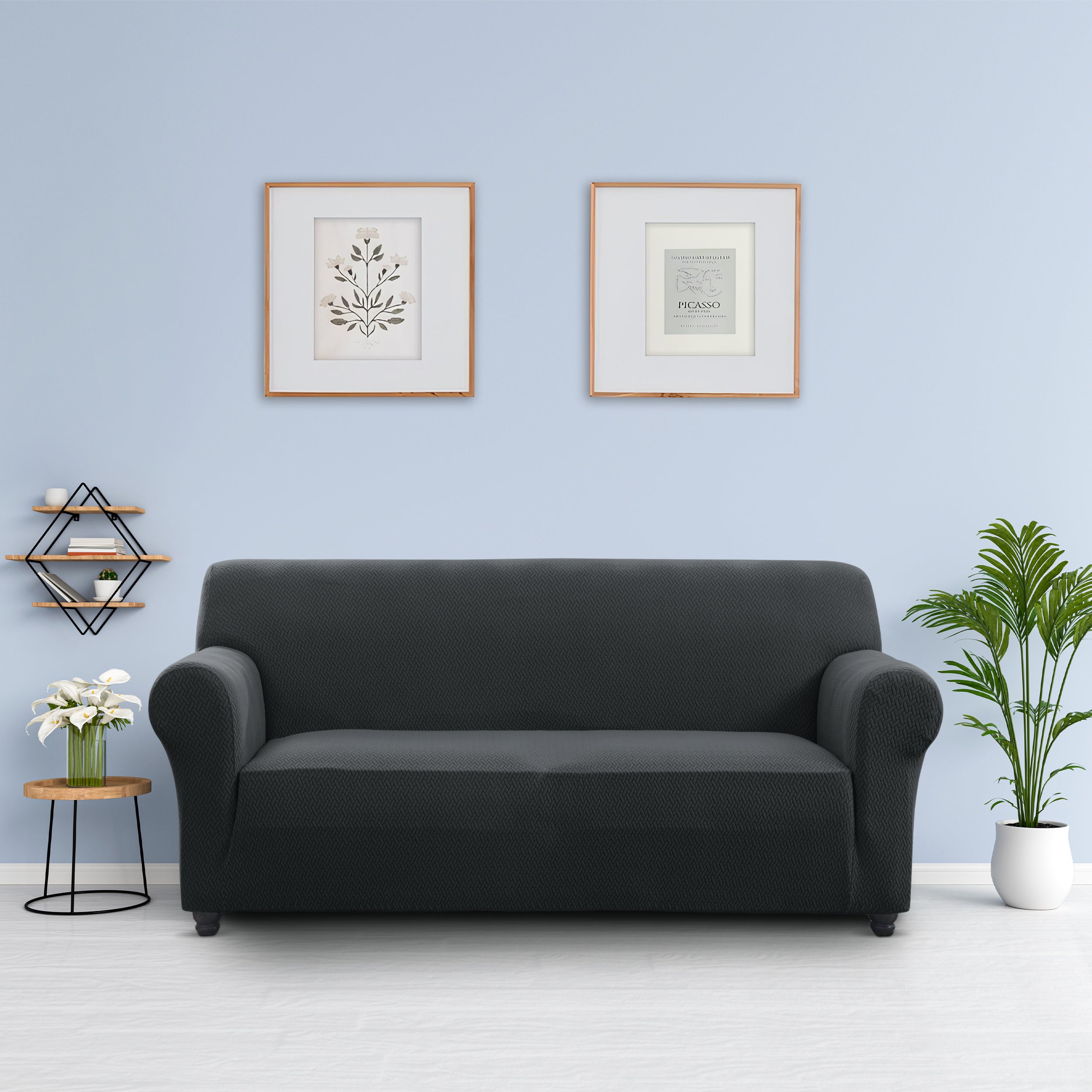 Stretch Slip Covers 3 seater black