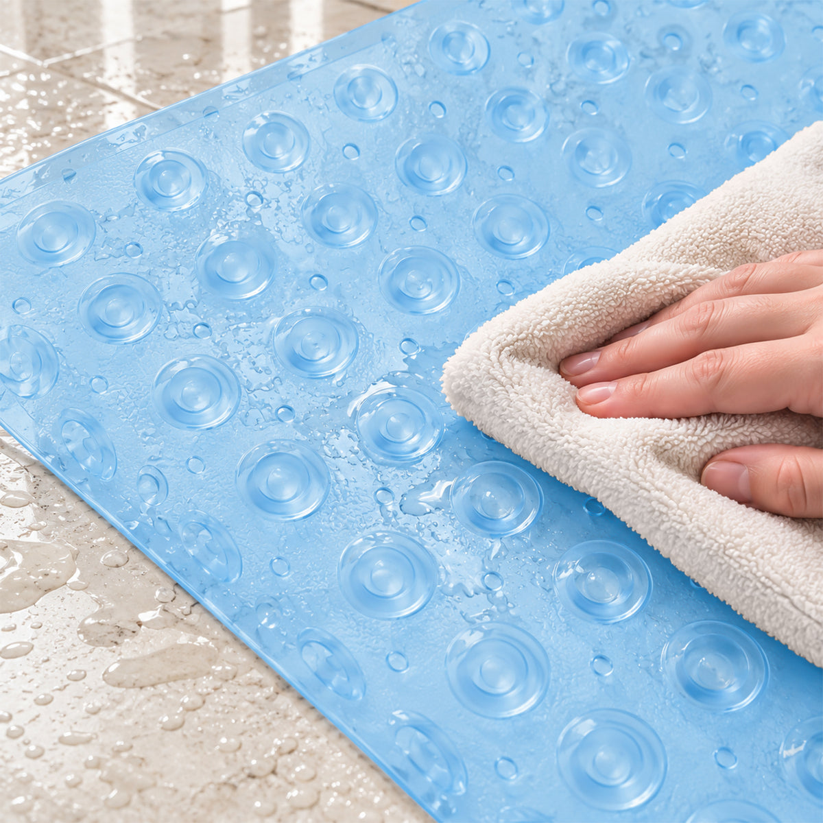 Non Slip Shower Mat for Elderly Safe, Secure & Comfortable Bathing