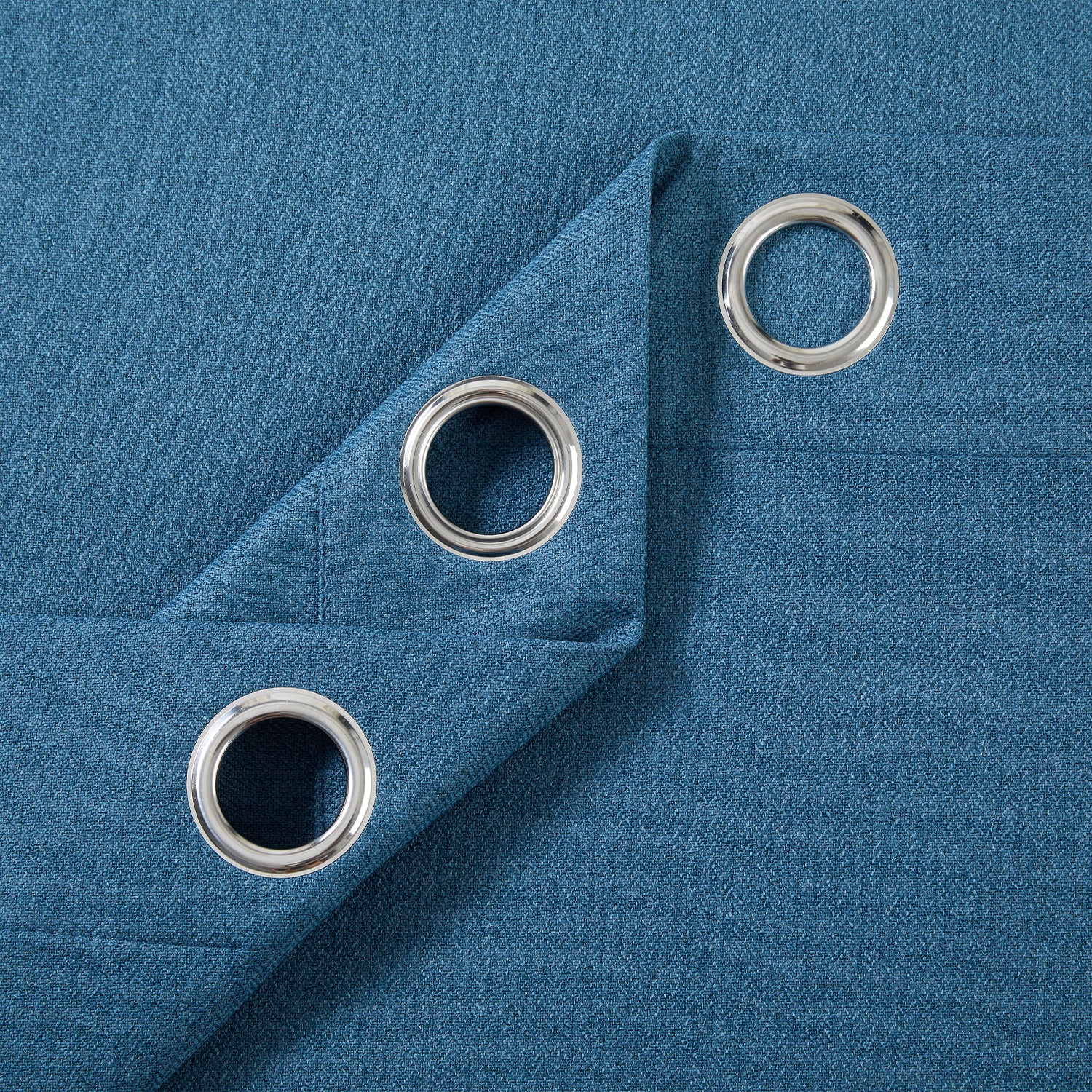 Blue Blackout Linen Curtains