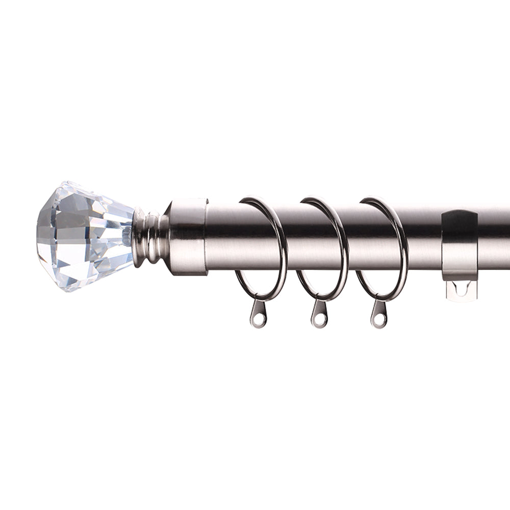 Eyelet Curtain Pole With Sapphire Finials
