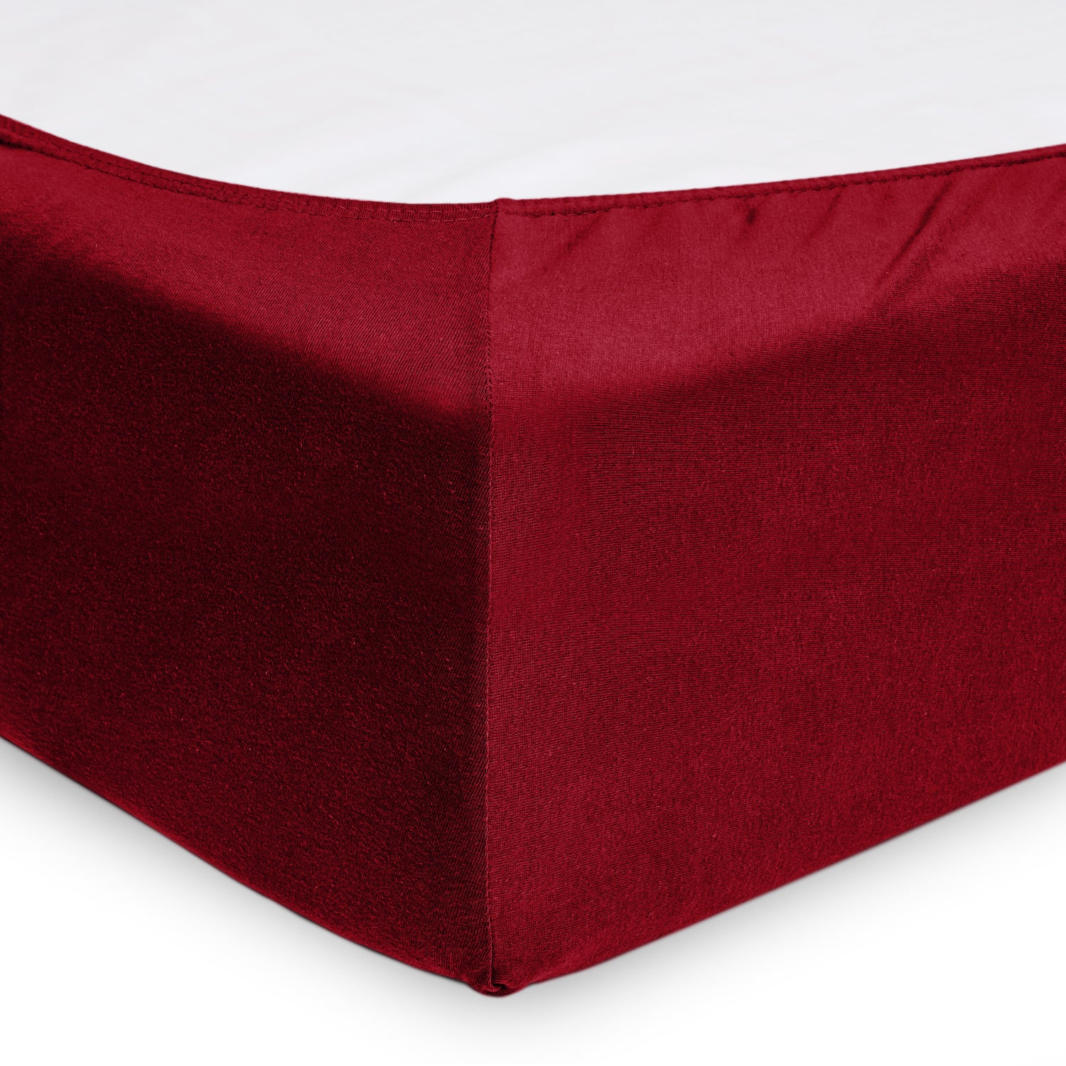 Burgundy Jersey cotton Fitted Sheet