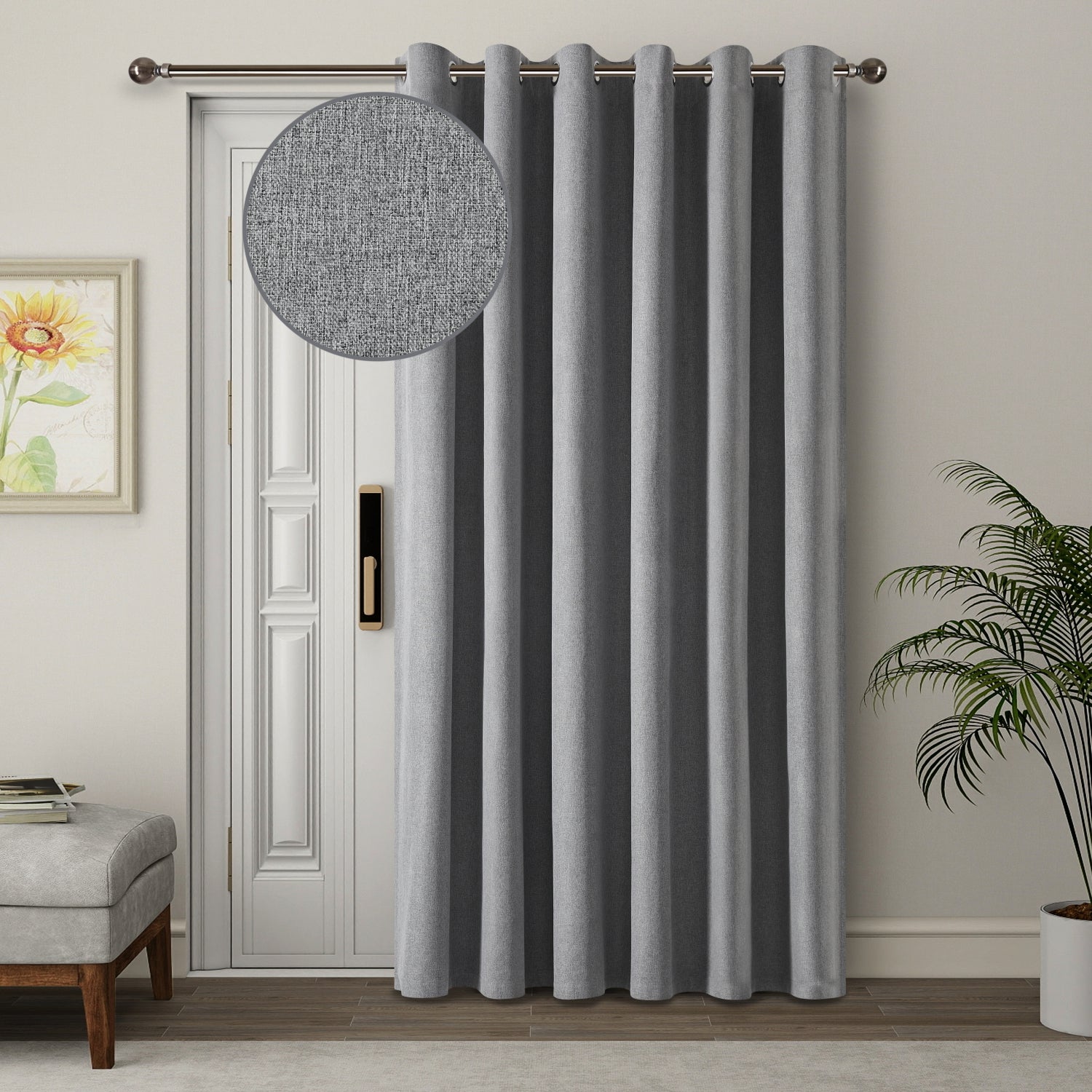 Charcoal curtains for living room