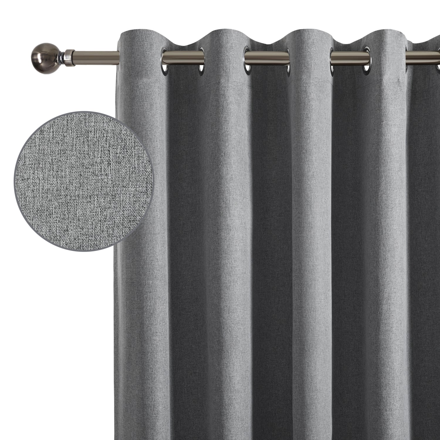 Charcoal curtains for living room