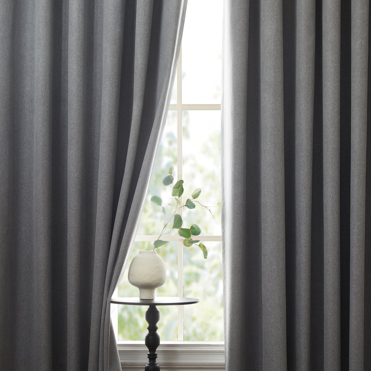 Charcoal curtains for living room