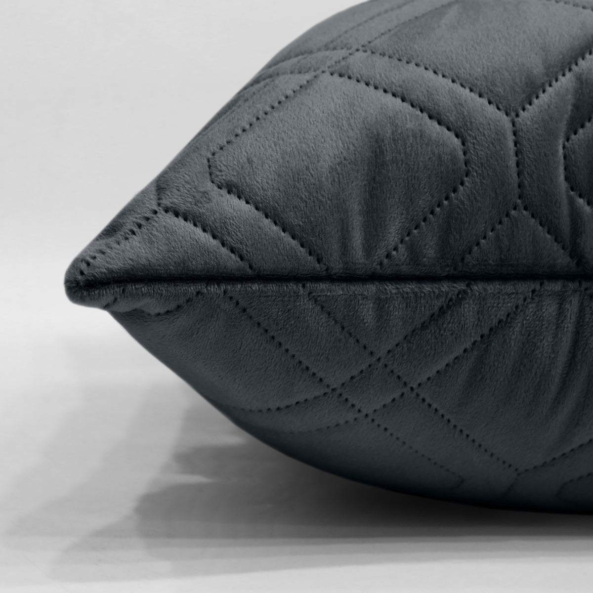 Pack Of 2 Embossed Velvet Cushion Cover Diamond Pattern