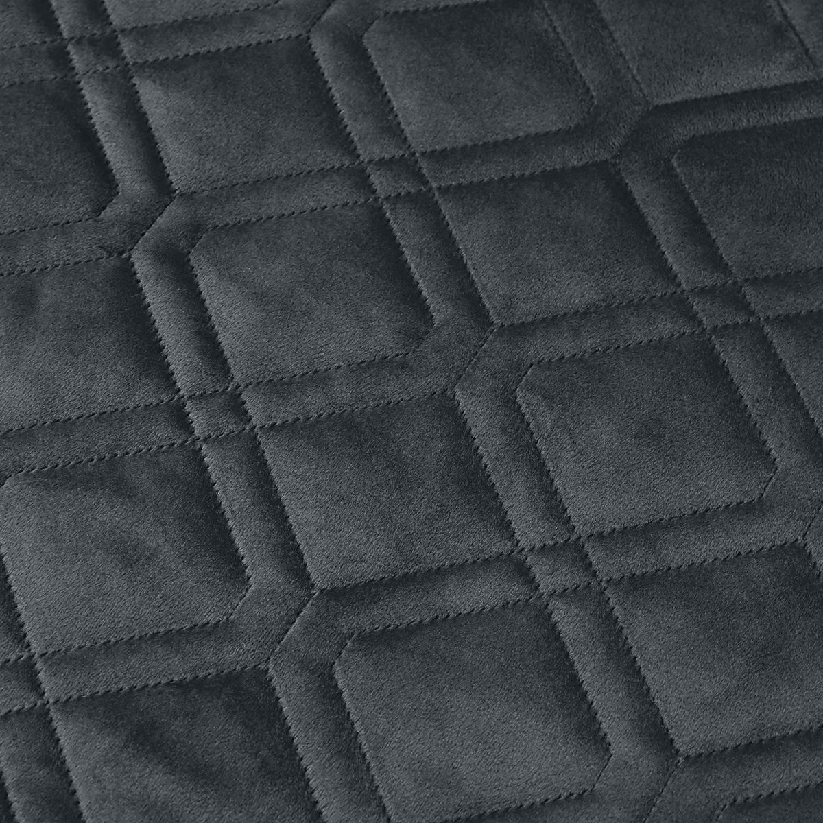 Pack Of 2 Embossed Velvet Cushion Cover Diamond Pattern