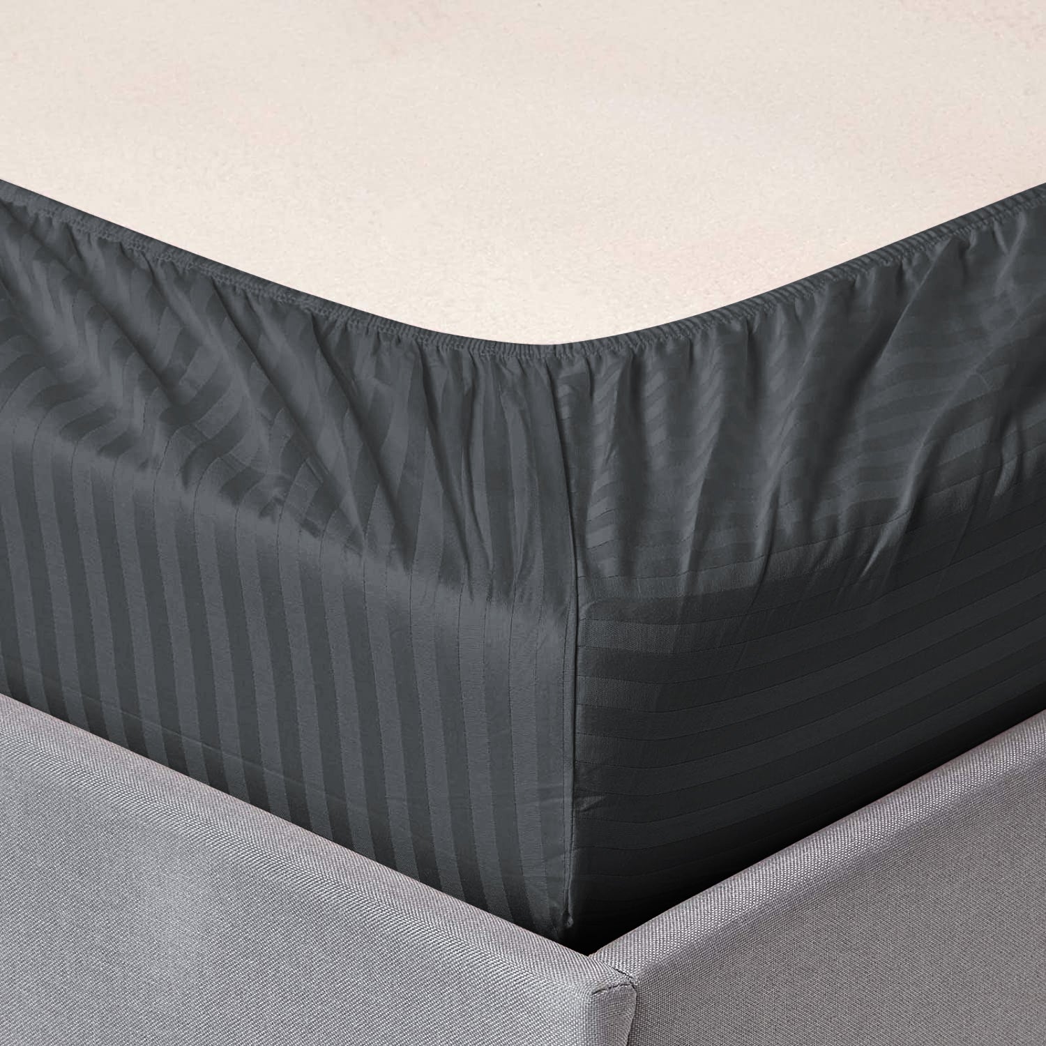 Charcoal Extra Deep Mattress Fitted Sheets