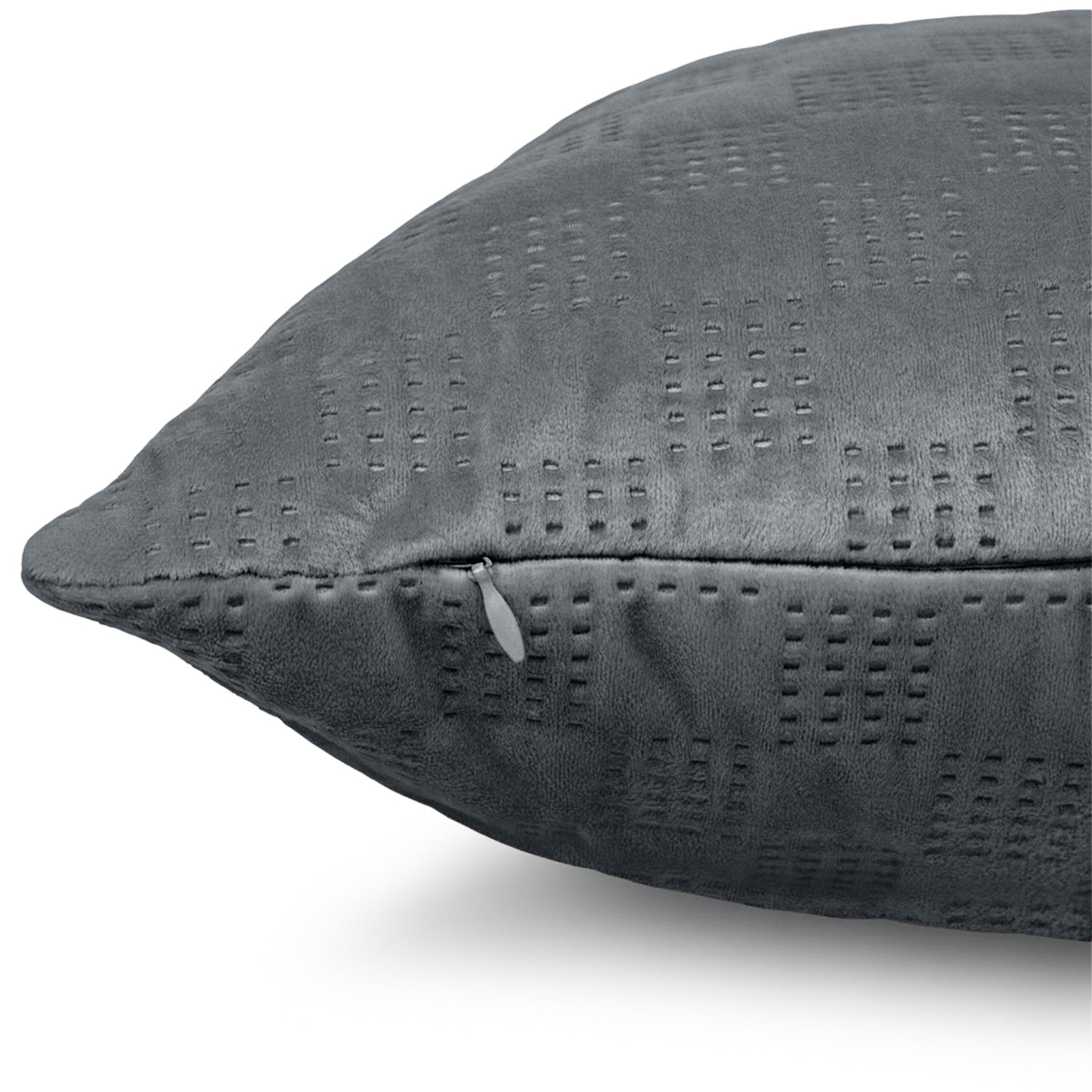 Pack Of 2 Square Velvet Cushion Cover Check Pattern