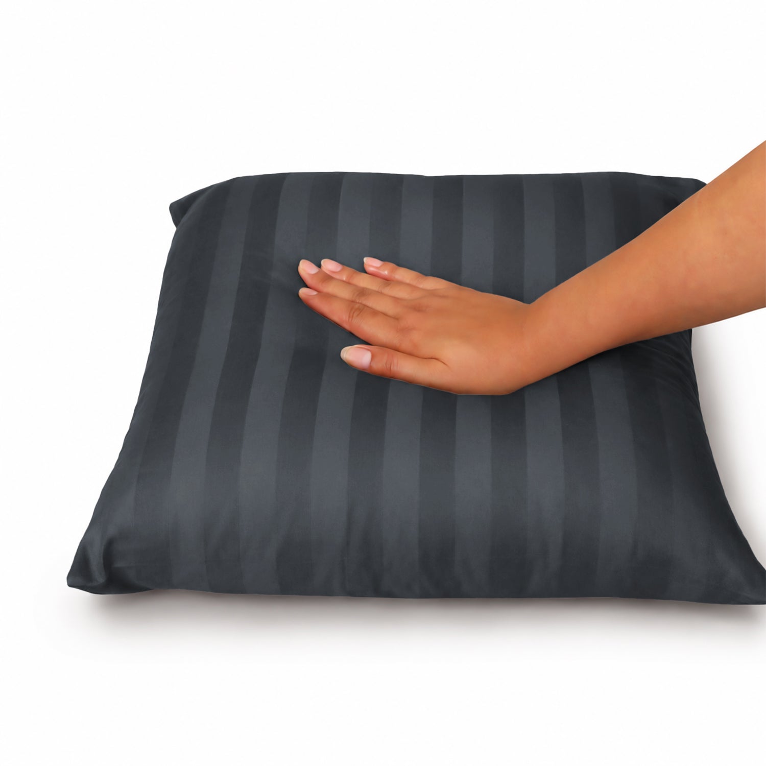 Pair of Soft Microfibre Stripe Cushion Covers for Bed & Living Room Decor