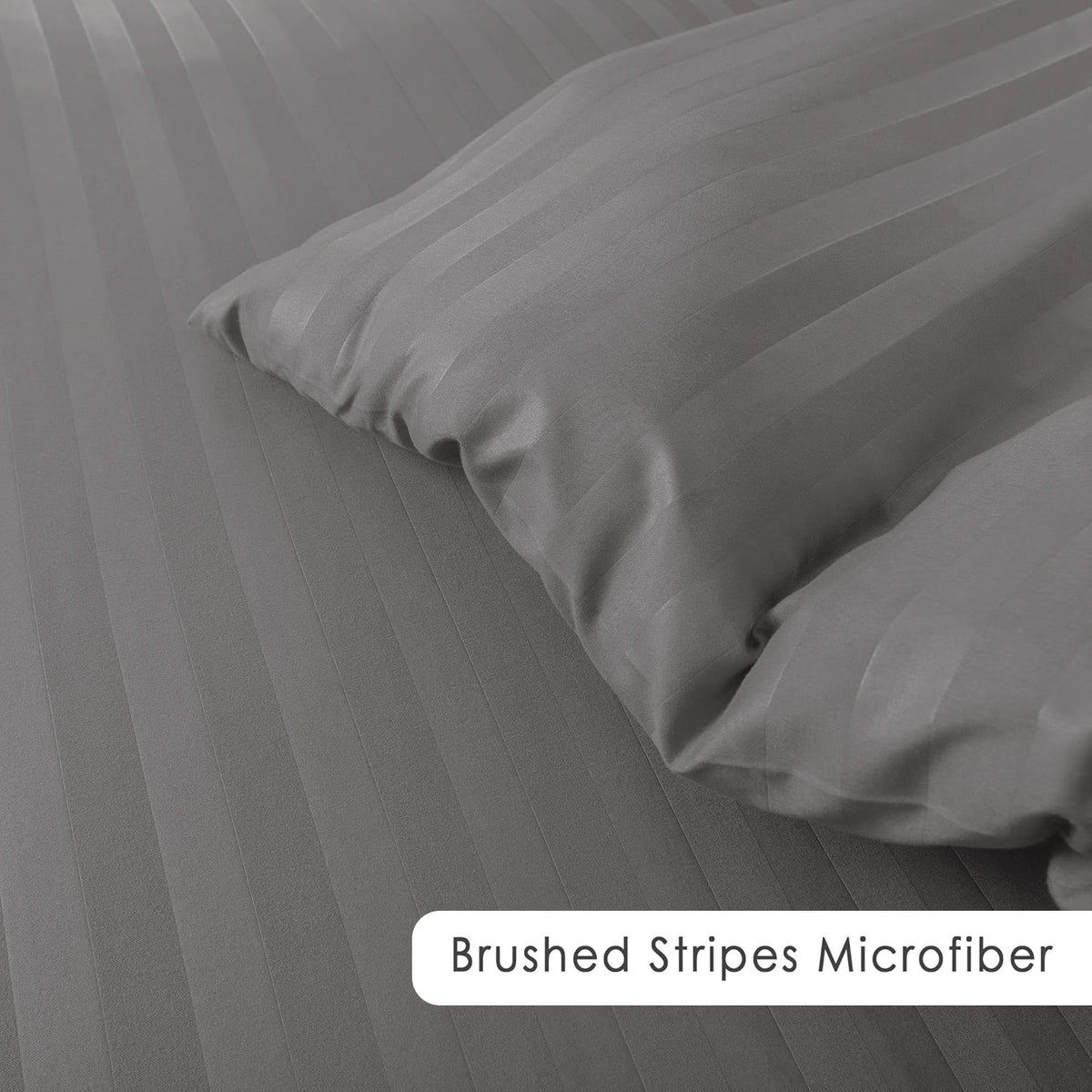 4 Piece Striped Duvet Cover Complete Bedding Set