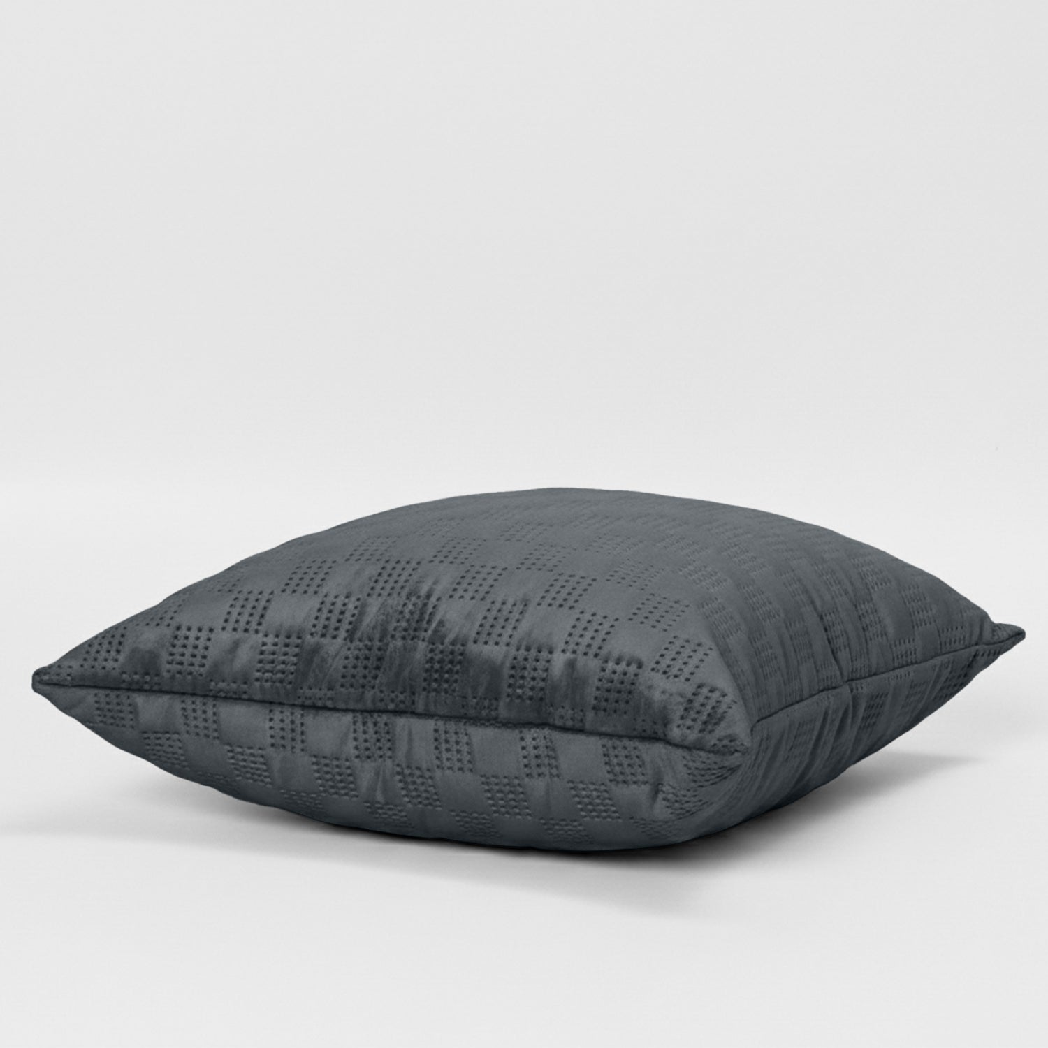 Pack Of 2 Square Velvet Cushion Cover Check Pattern