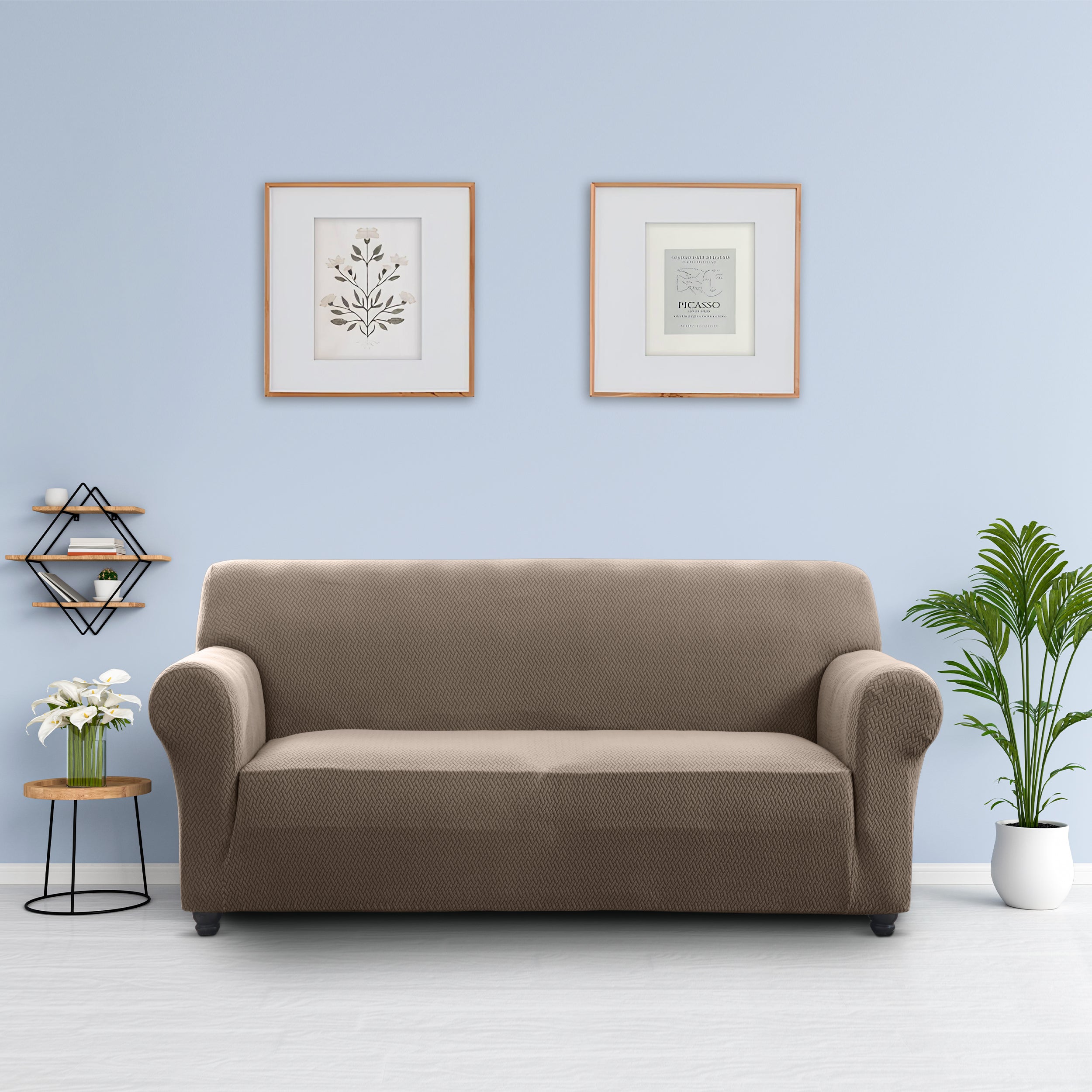 Stretch Slip Covers 3 seater Beige