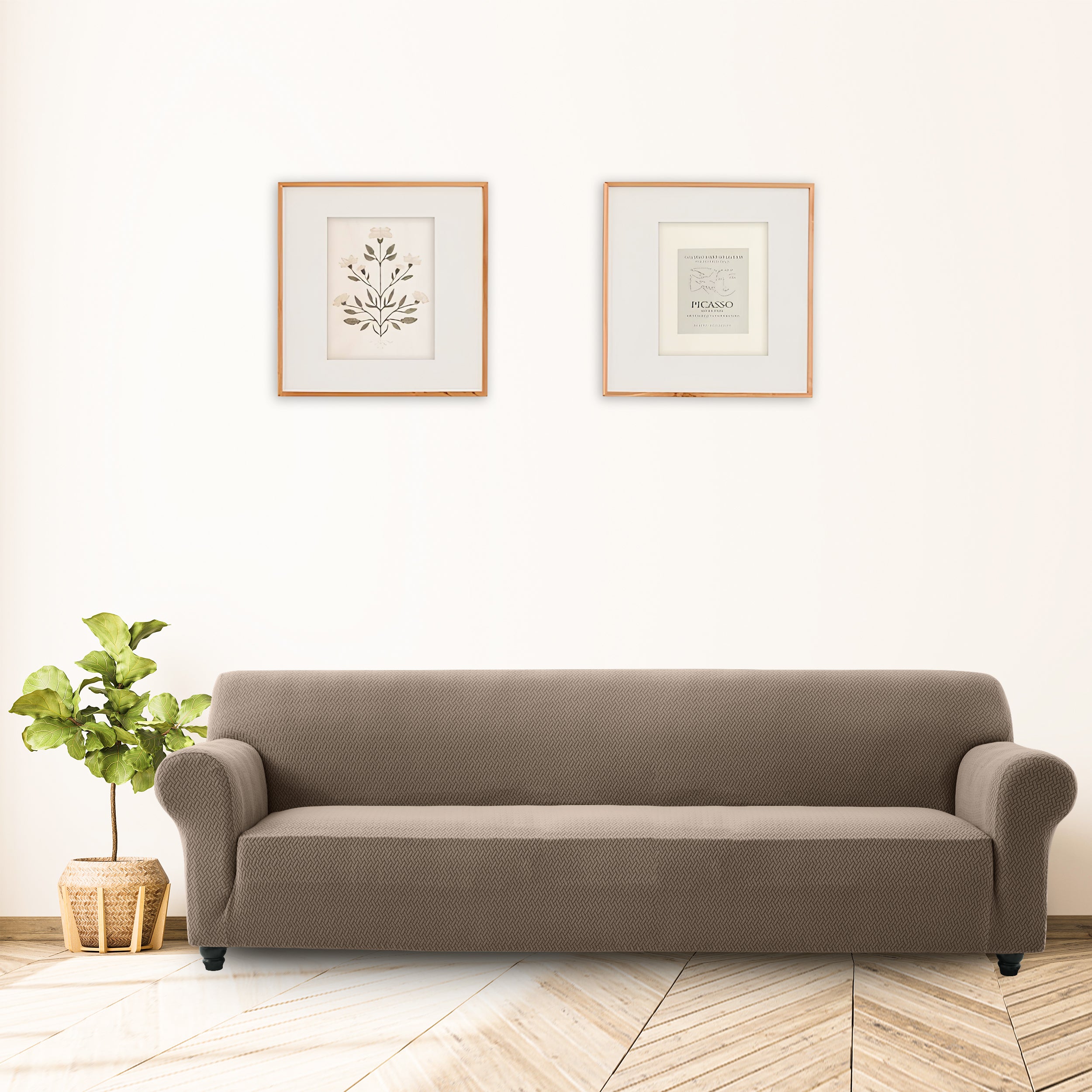 Stretch Slip Covers 4 seater Beige