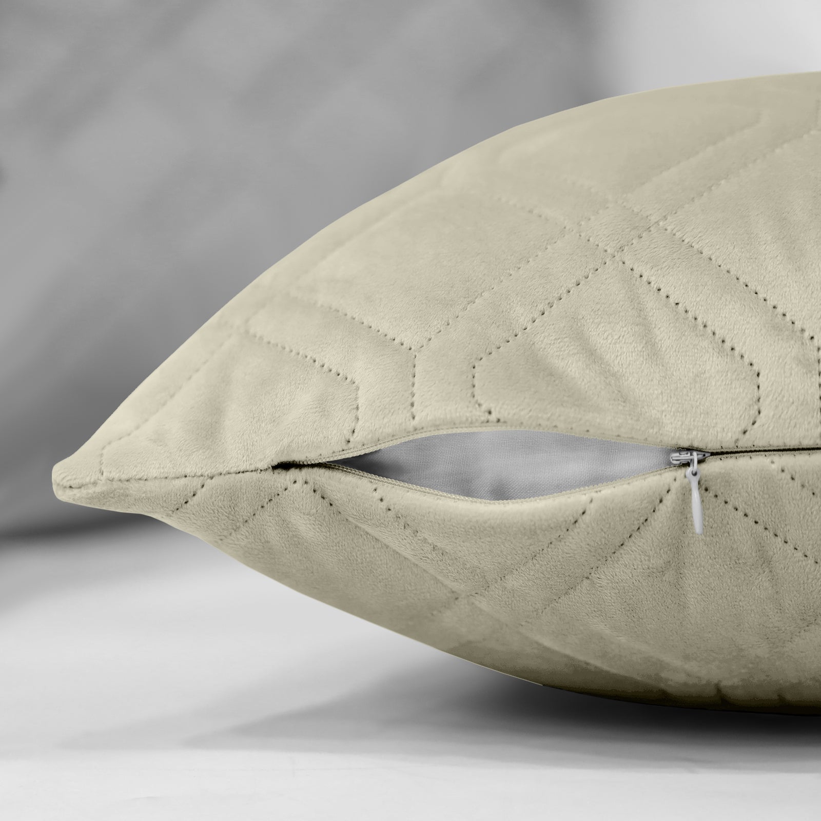 Pack Of 2 Embossed Velvet Cushion Cover Diamond Pattern