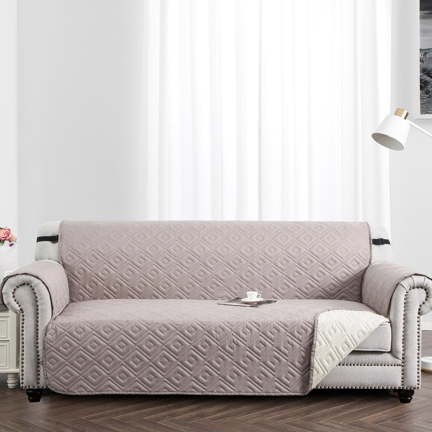 Sofa Cover Reversible & Waterproof Cream/Beige