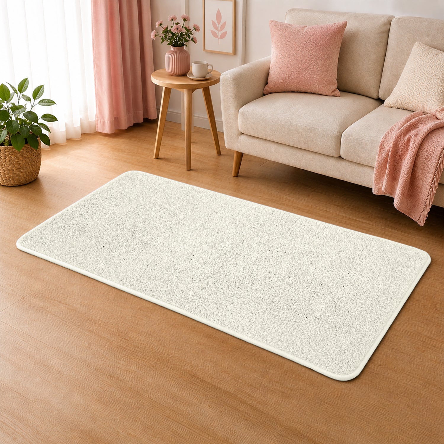 Fluffy Large Area Rug - Low Pile & Thick Pashmina Style