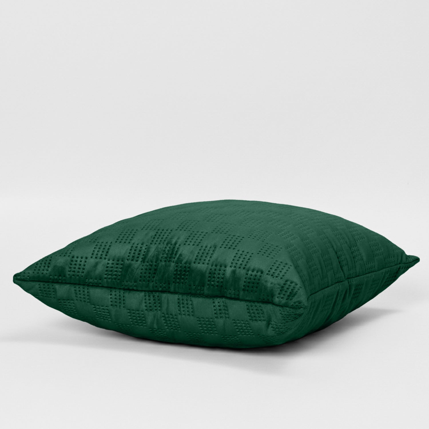 Pack Of 2 Square Velvet Cushion Cover Check Pattern