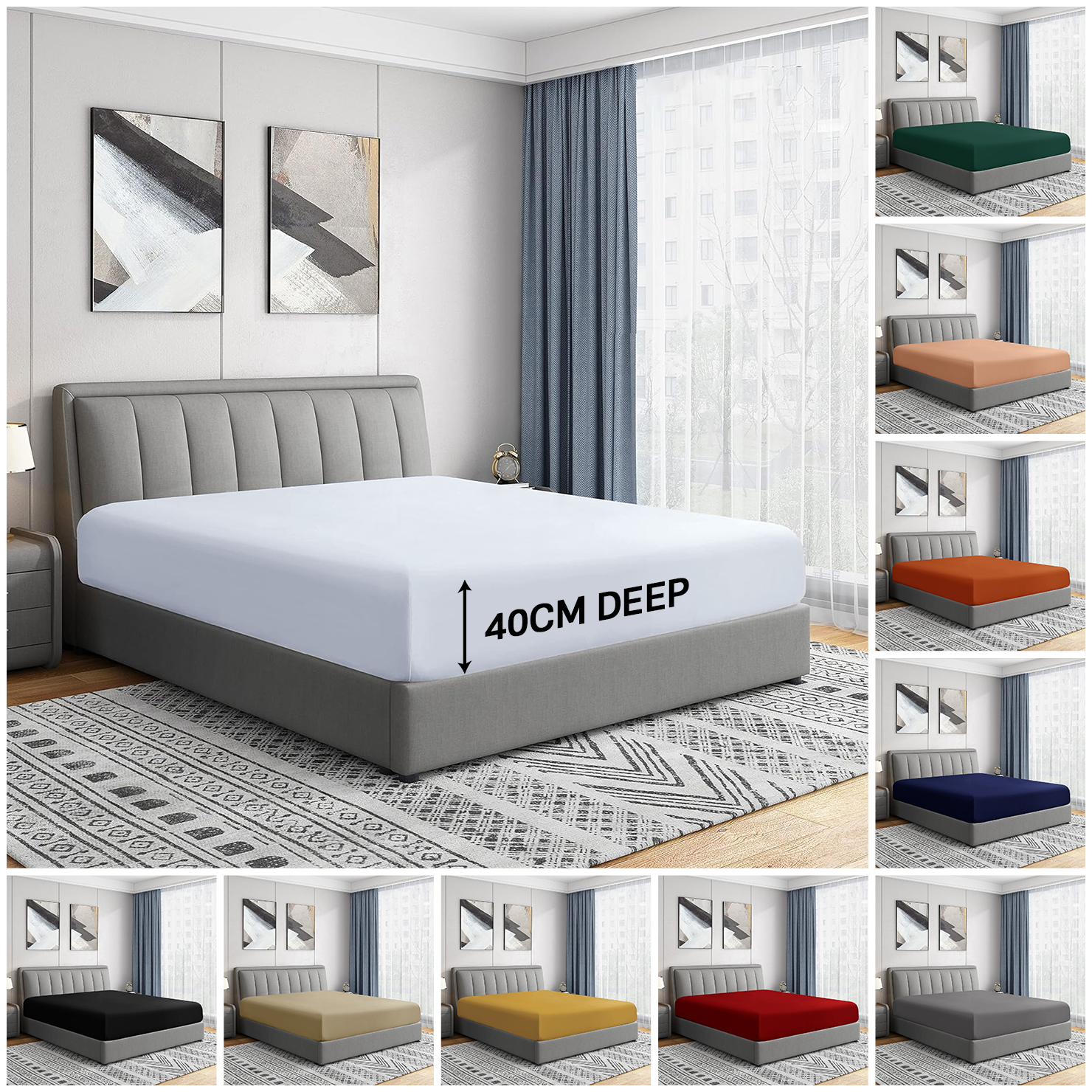 Extra Deep Fitted Sheets 40cm