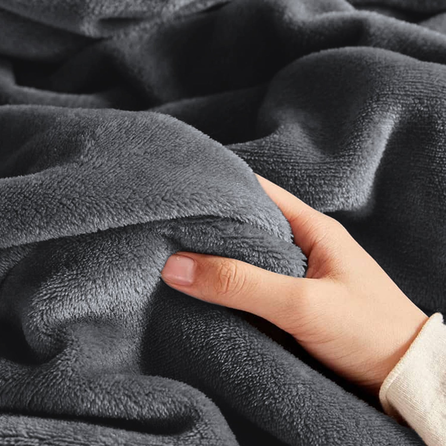 Grey Bed Throw And Blanket