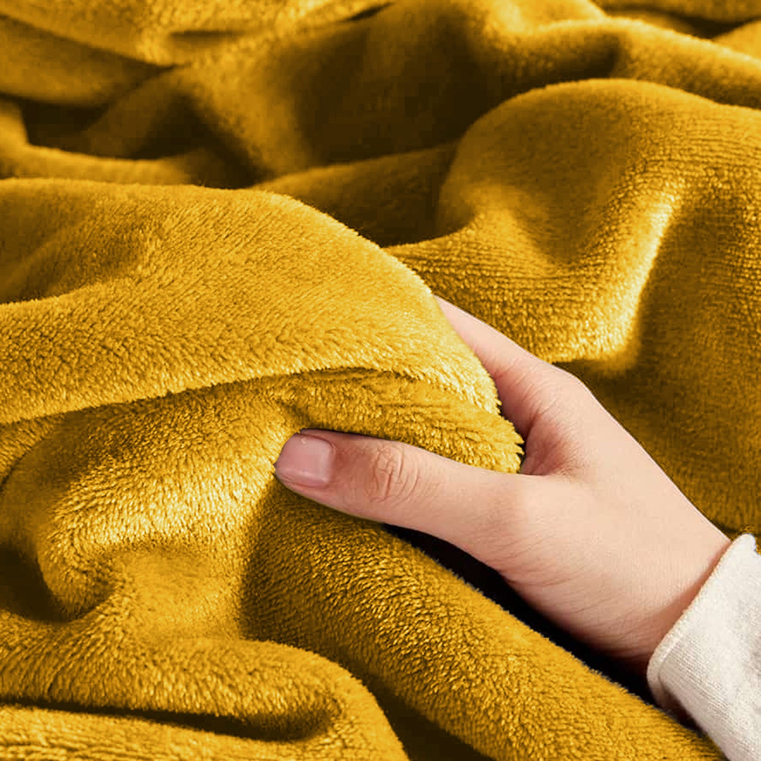 Yellow Bed Throw And Blanket