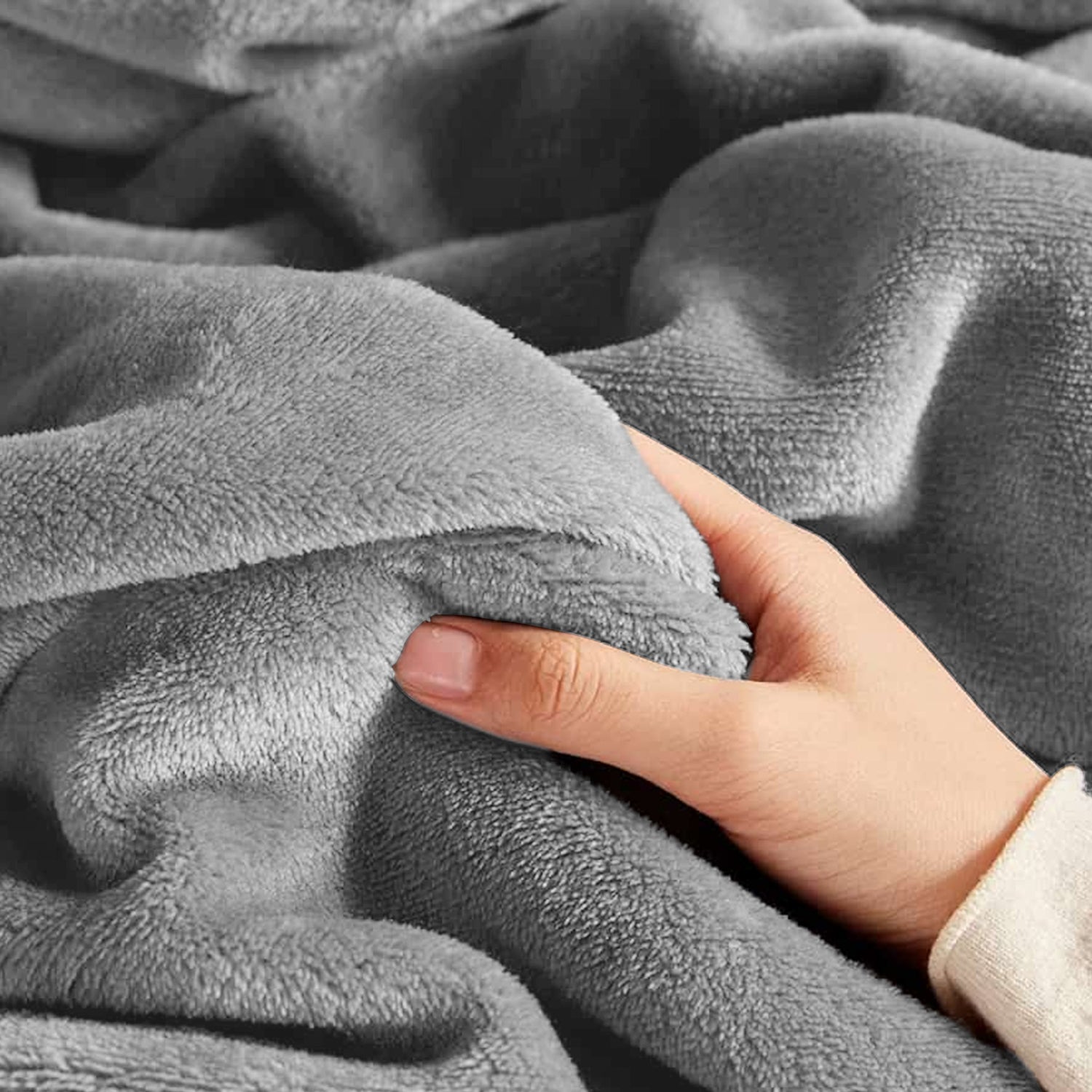 Silver Bed Throw And Blanket