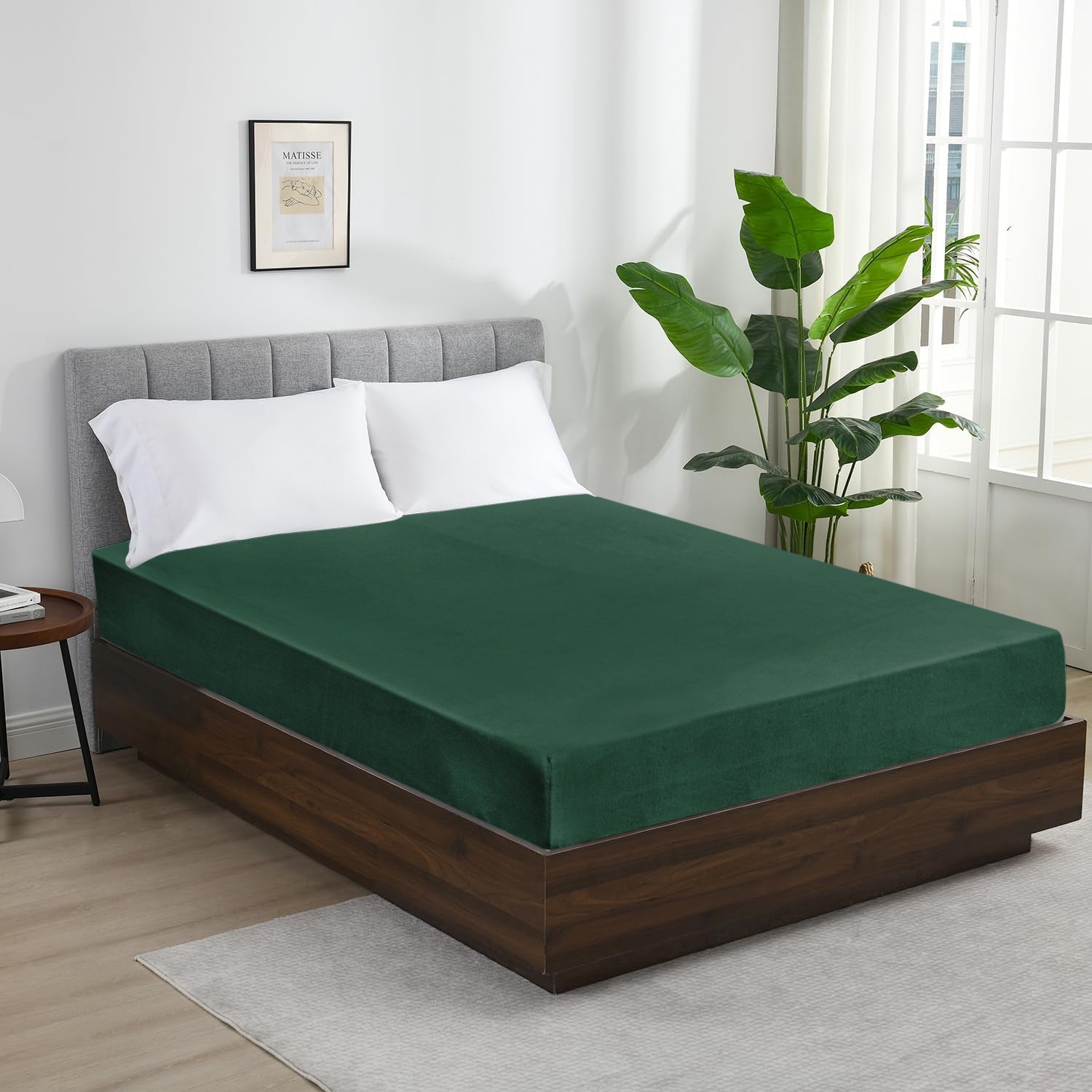 Emerald Green Jersey cotton Fitted Sheet