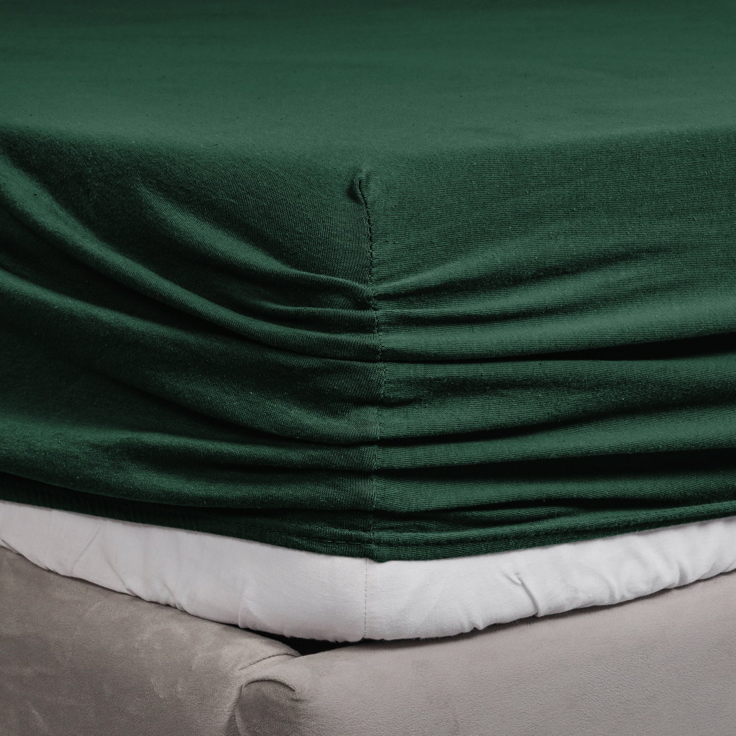 Emerald Green Jersey cotton Fitted Sheet