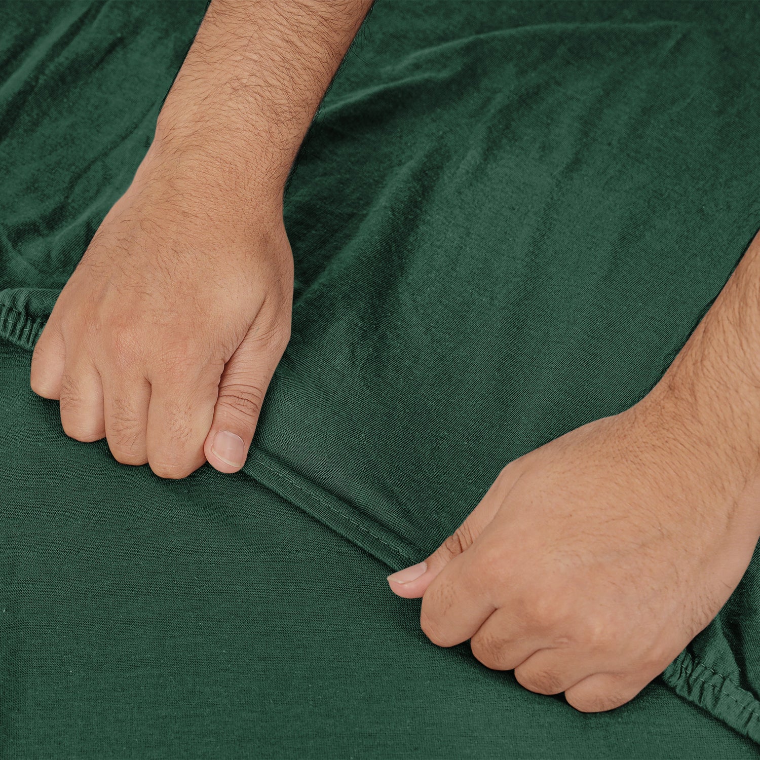Emerald Green Jersey cotton Fitted Sheet