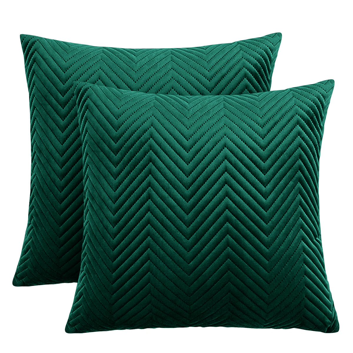 Embossed Velvet Sofa Pillows Cover Pack Of 2 Covers & Filled Cushion