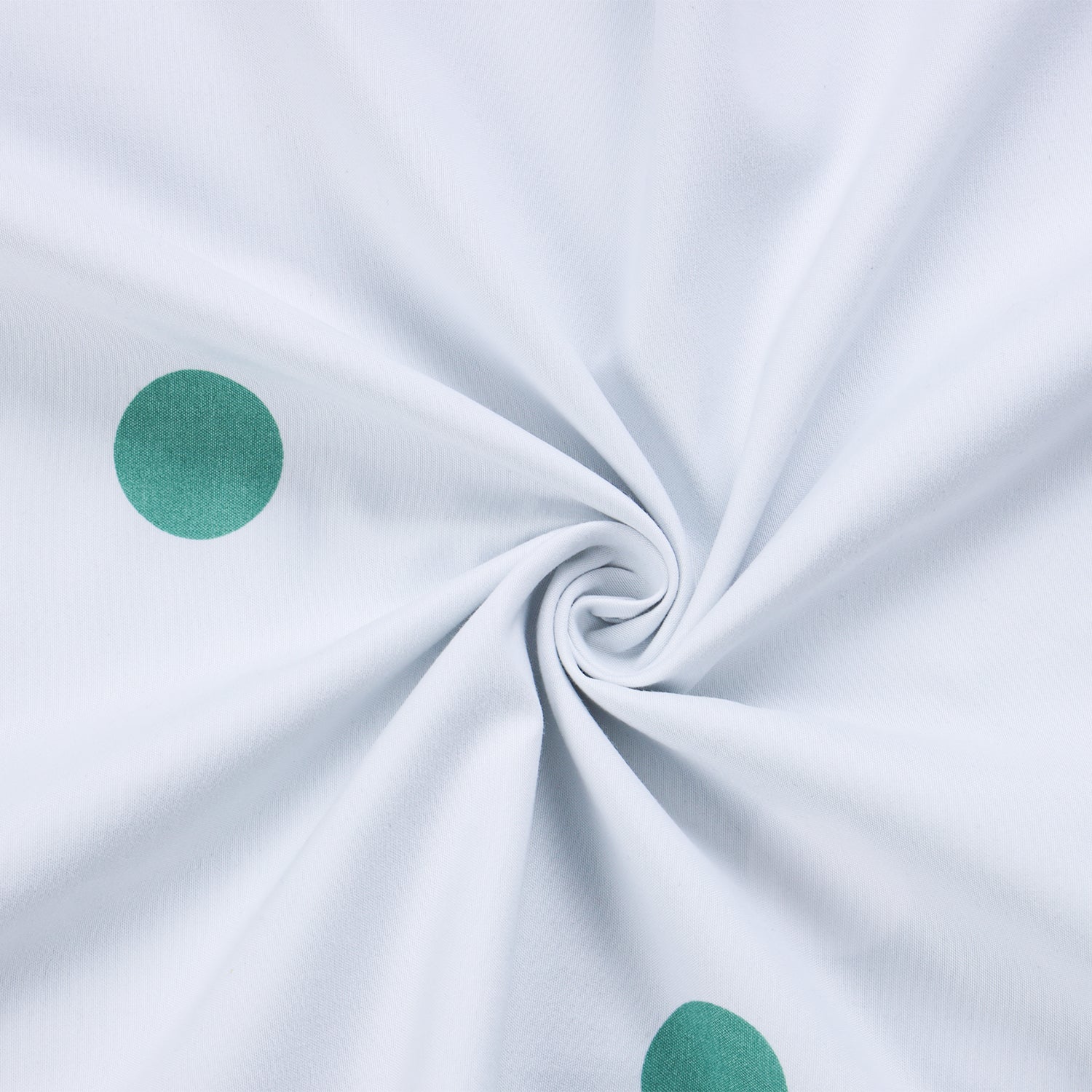 Green And White Duvet Cover Polka Dot Printed Reversible Bedding Set