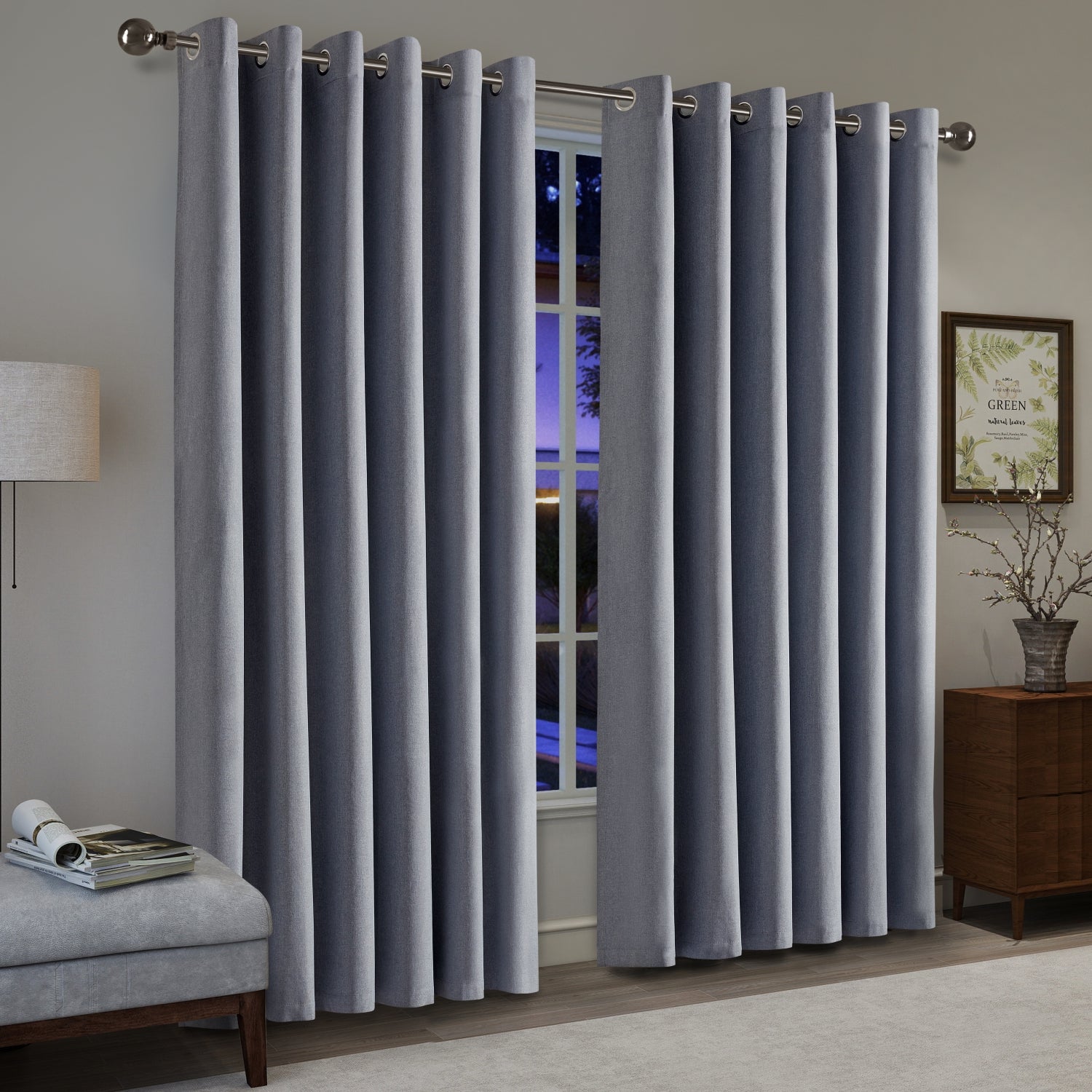 Grey curtains for bedroom
