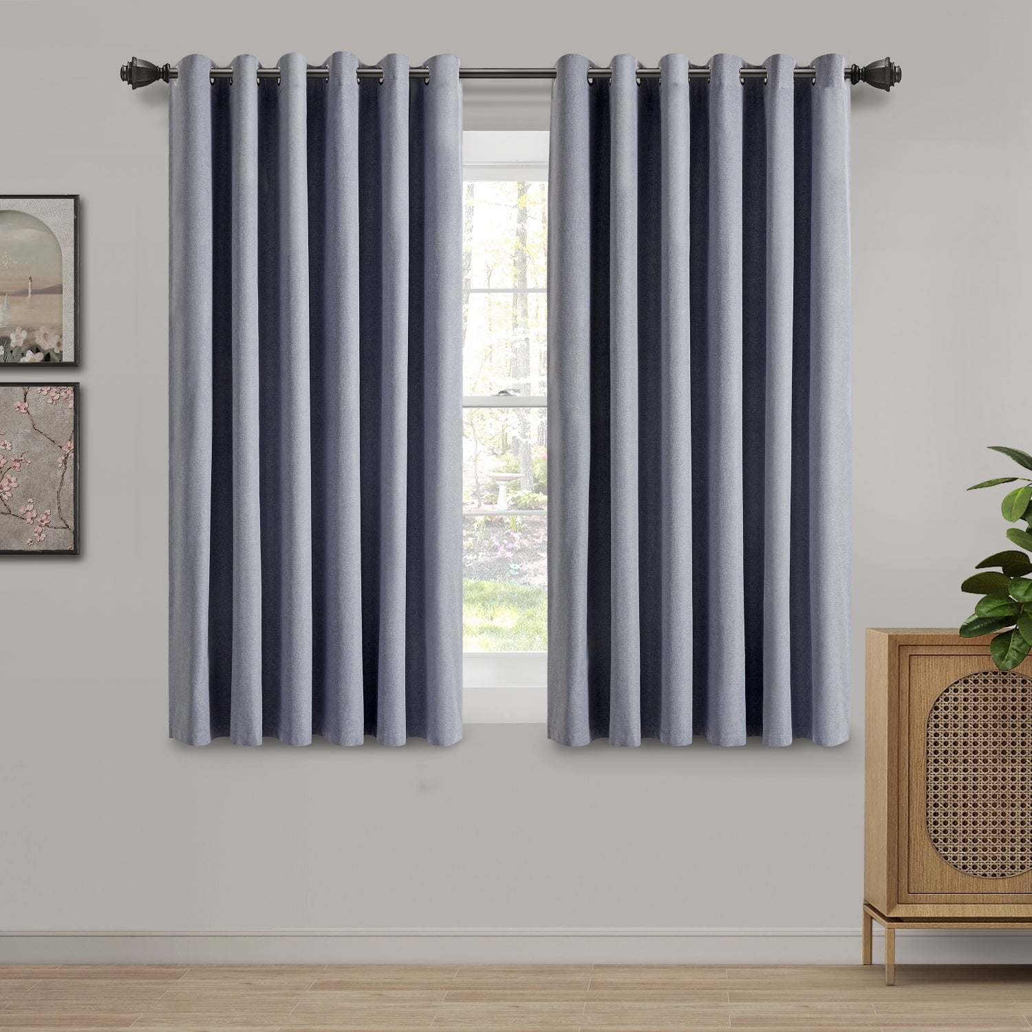 Grey curtains for bedroom